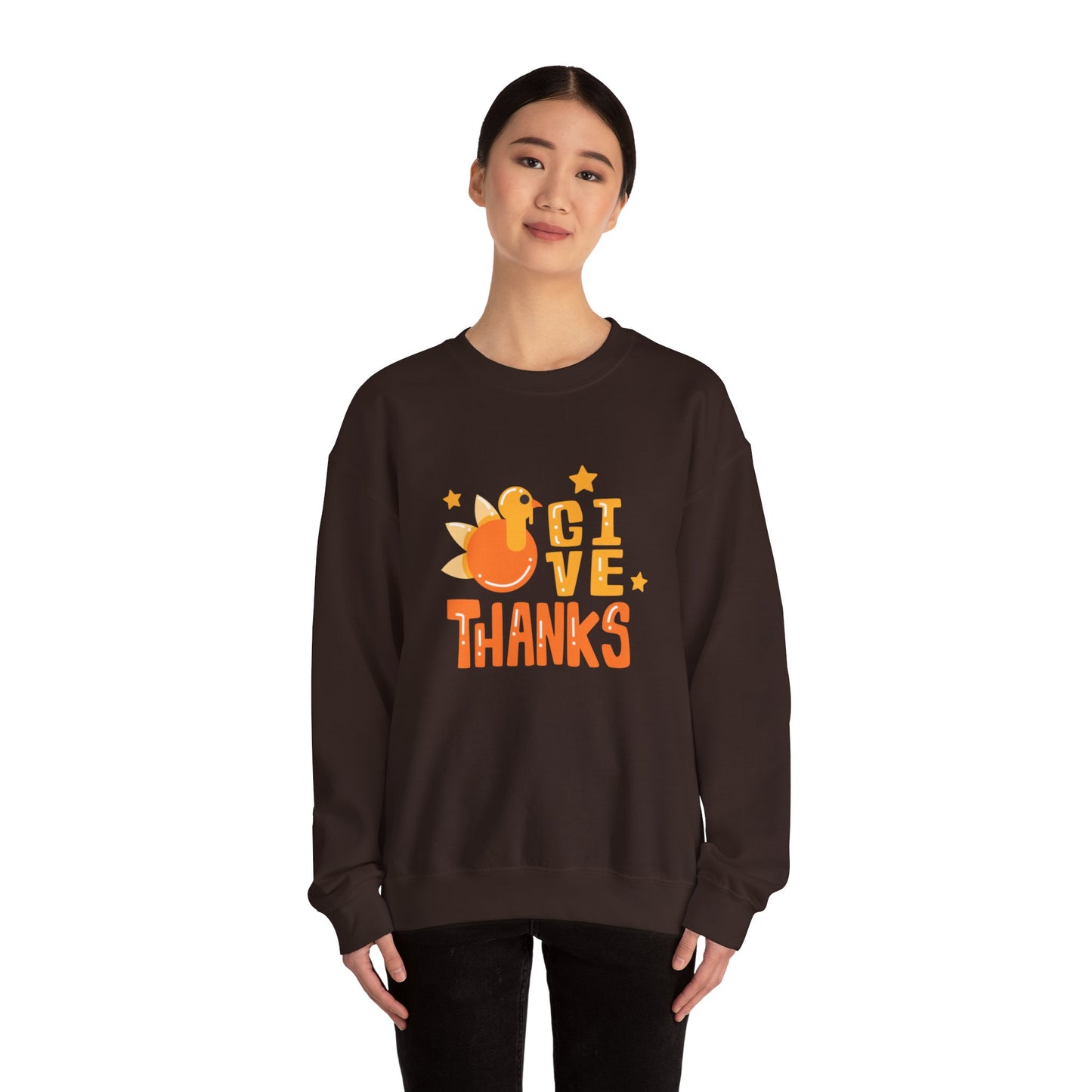 GIVE THANKS Unisex Heavy Blend™ Crewneck Sweatshirt