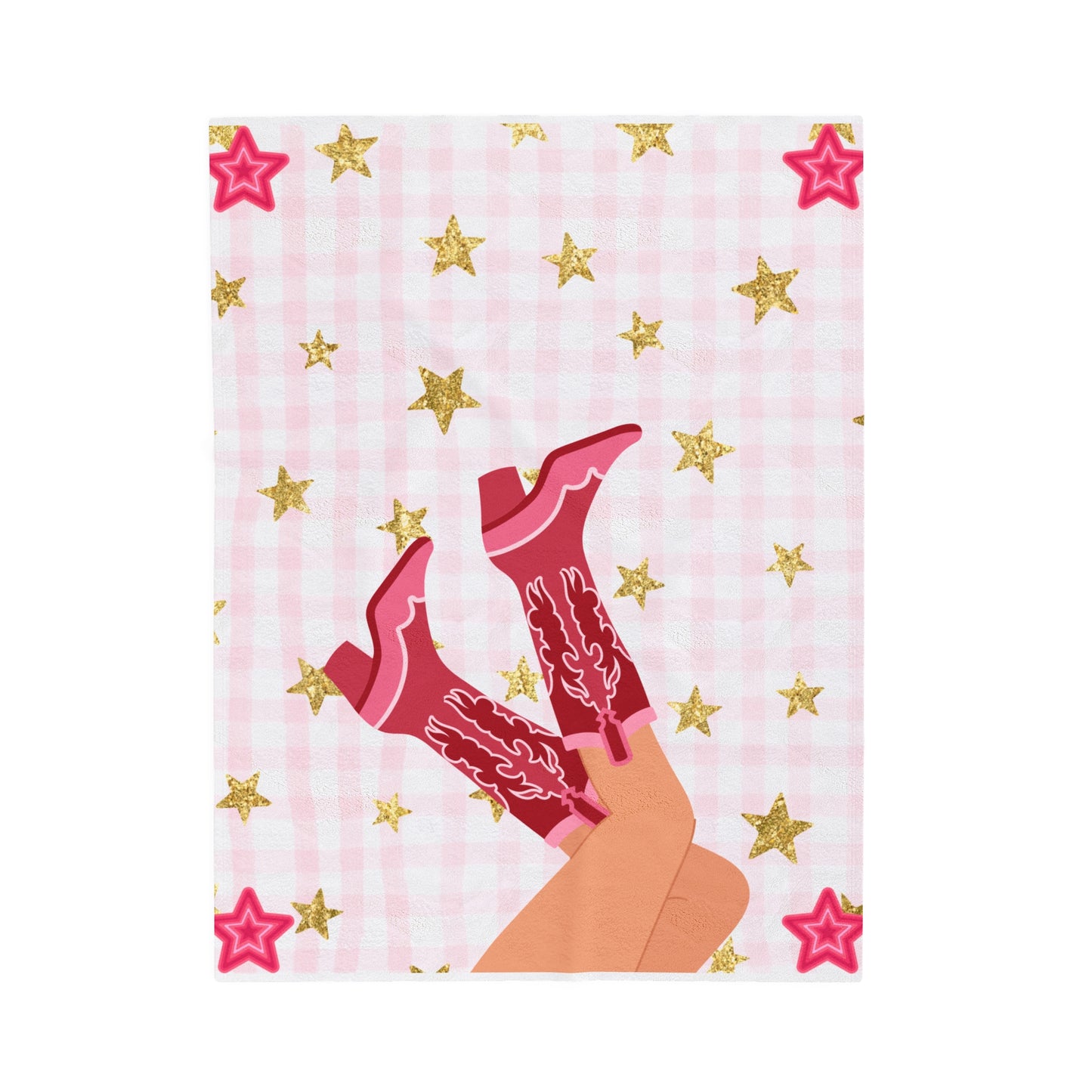 Cowgirl Velveteen Plush Blanket