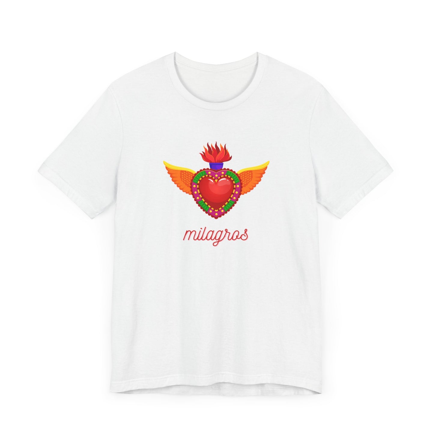 Milagros Heart Valentine Good Vibes Unisex Jersey Short Sleeve Tee