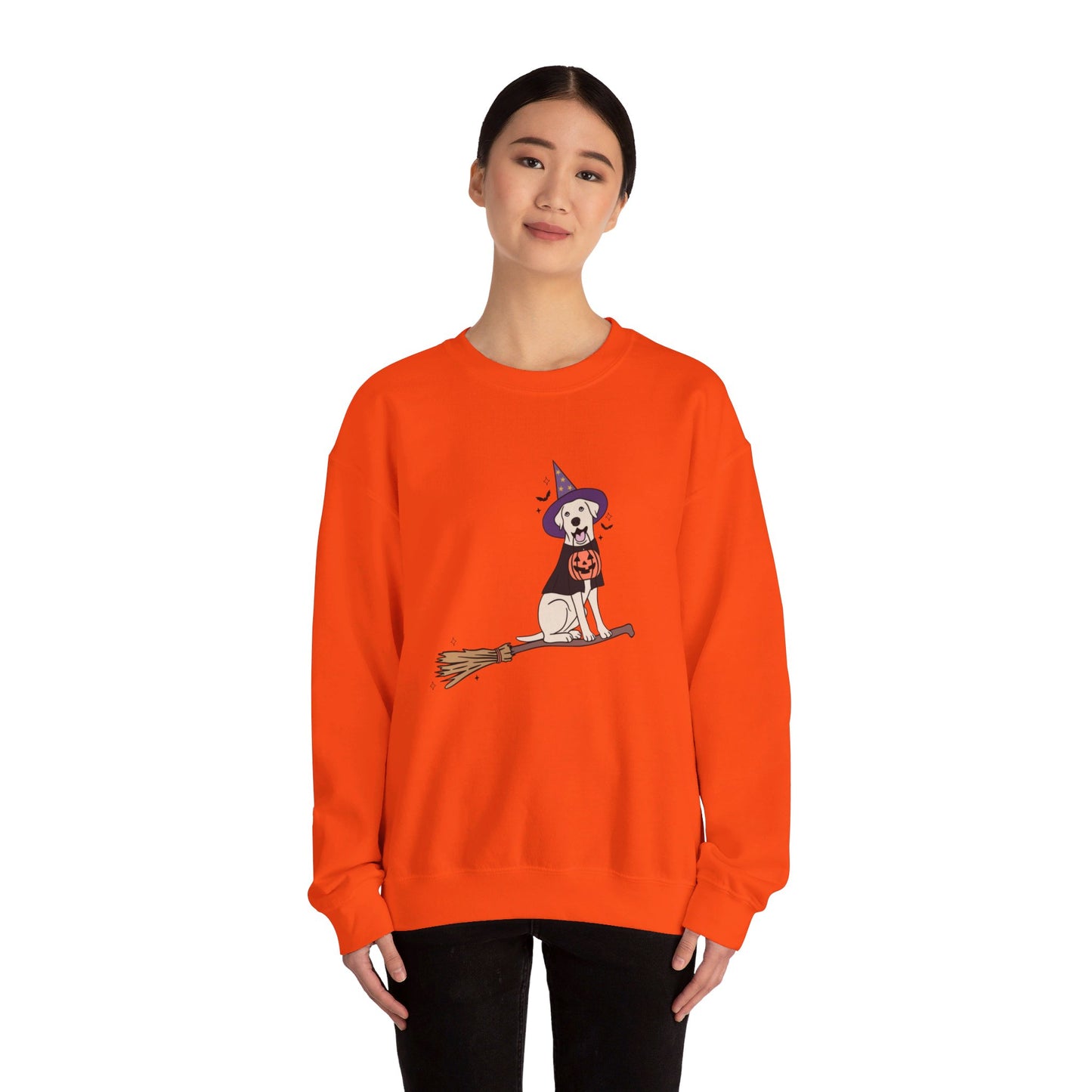 Retriever Witch Unisex Heavy Blend™ Crewneck Sweatshirt