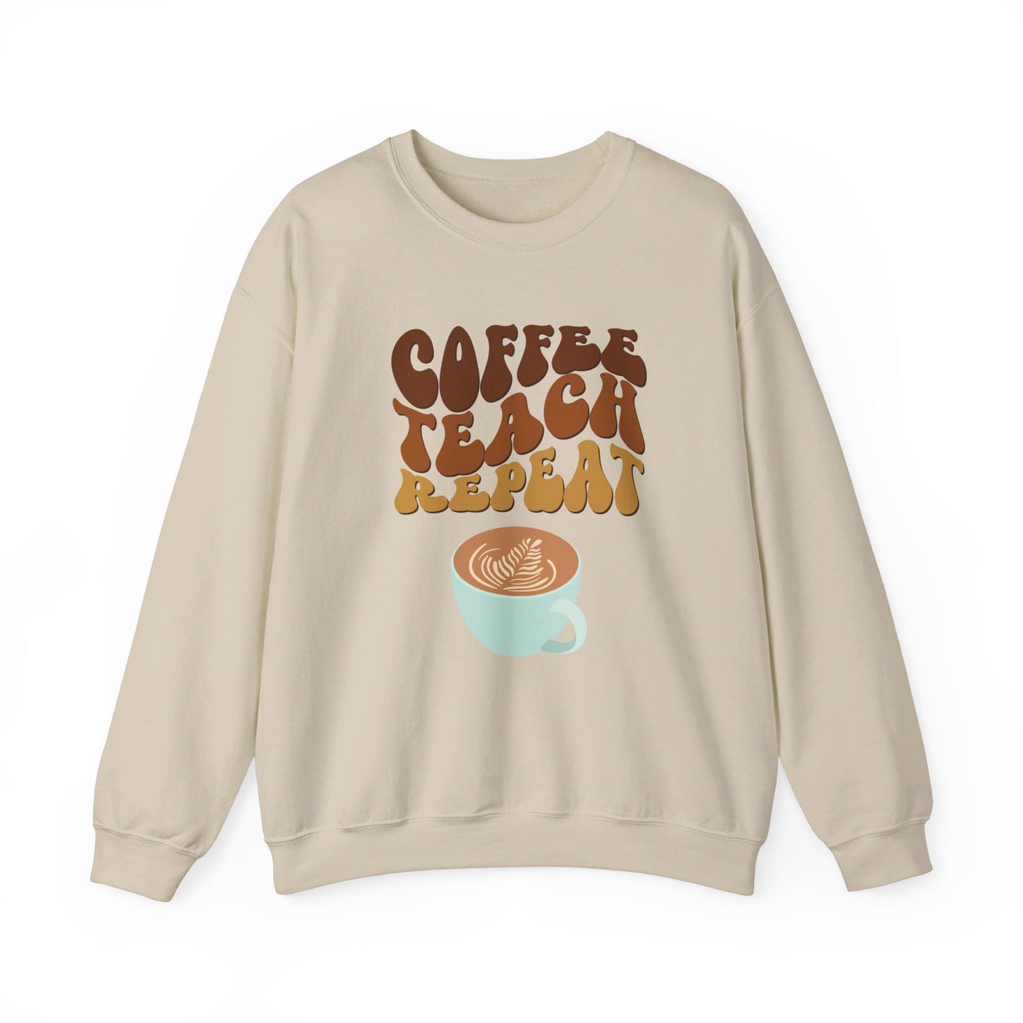 Coffee Teach Repeat Unisex Heavy Blend™ Crewneck Sweatshirt