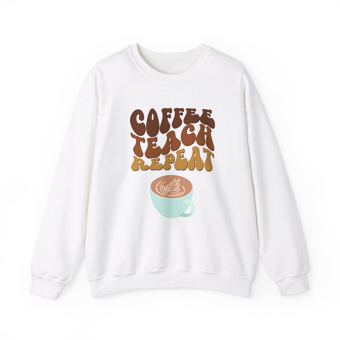 Coffee Teach Repeat Unisex Heavy Blend™ Crewneck Sweatshirt