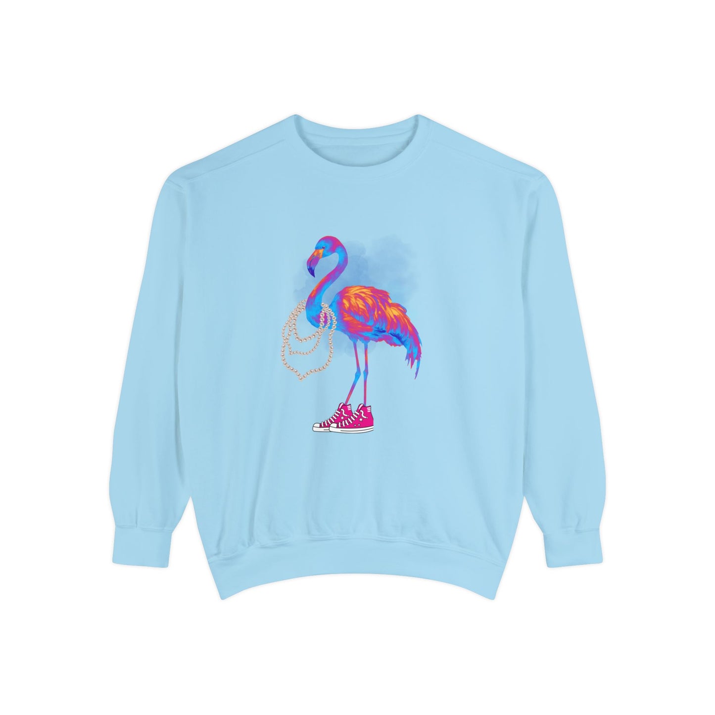 Harris Walz Bright HW Flamingo Unisex Garment-Dyed Sweatshirt