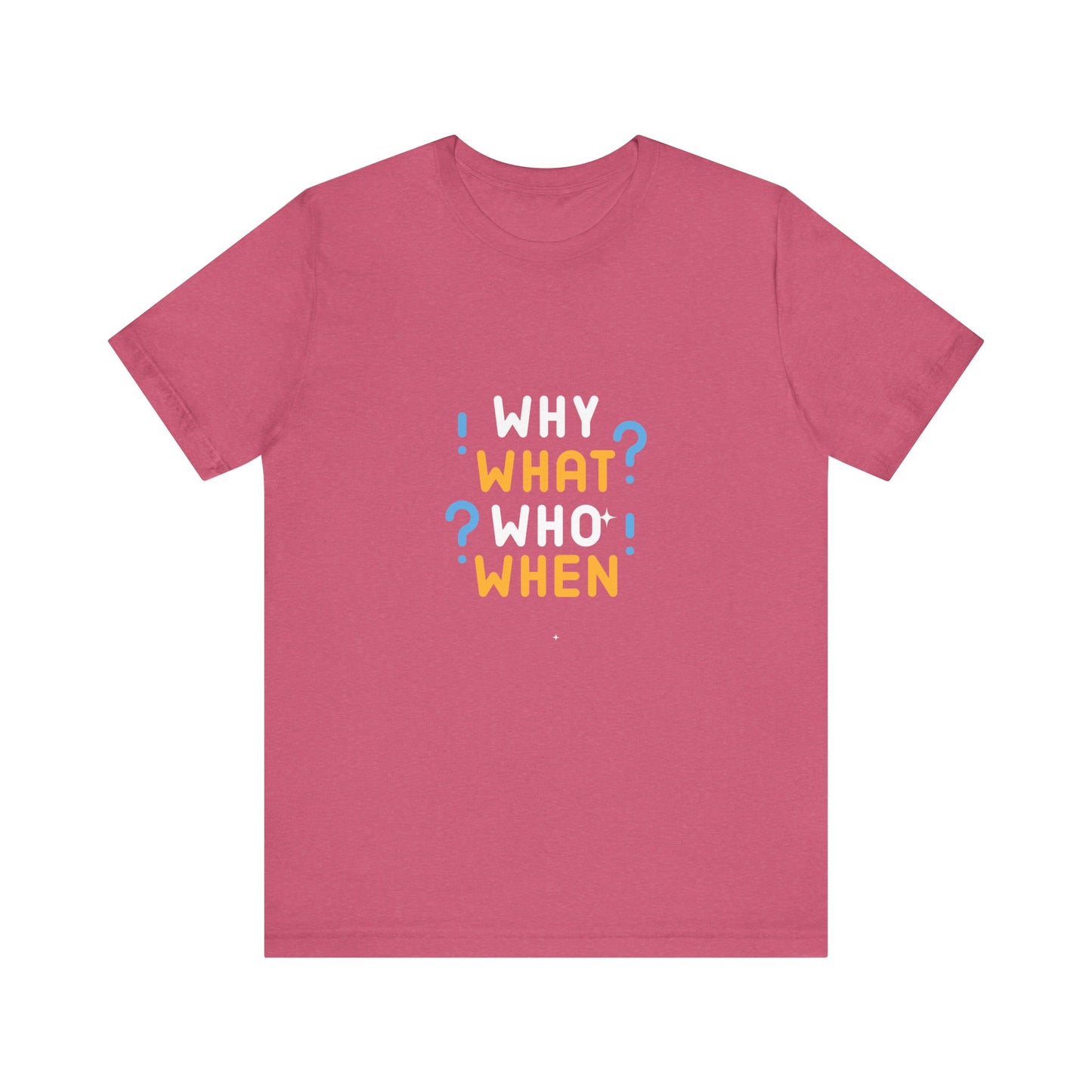 Why What Who When Good Vibes Unisex Jersey Short Sleeve Tee
