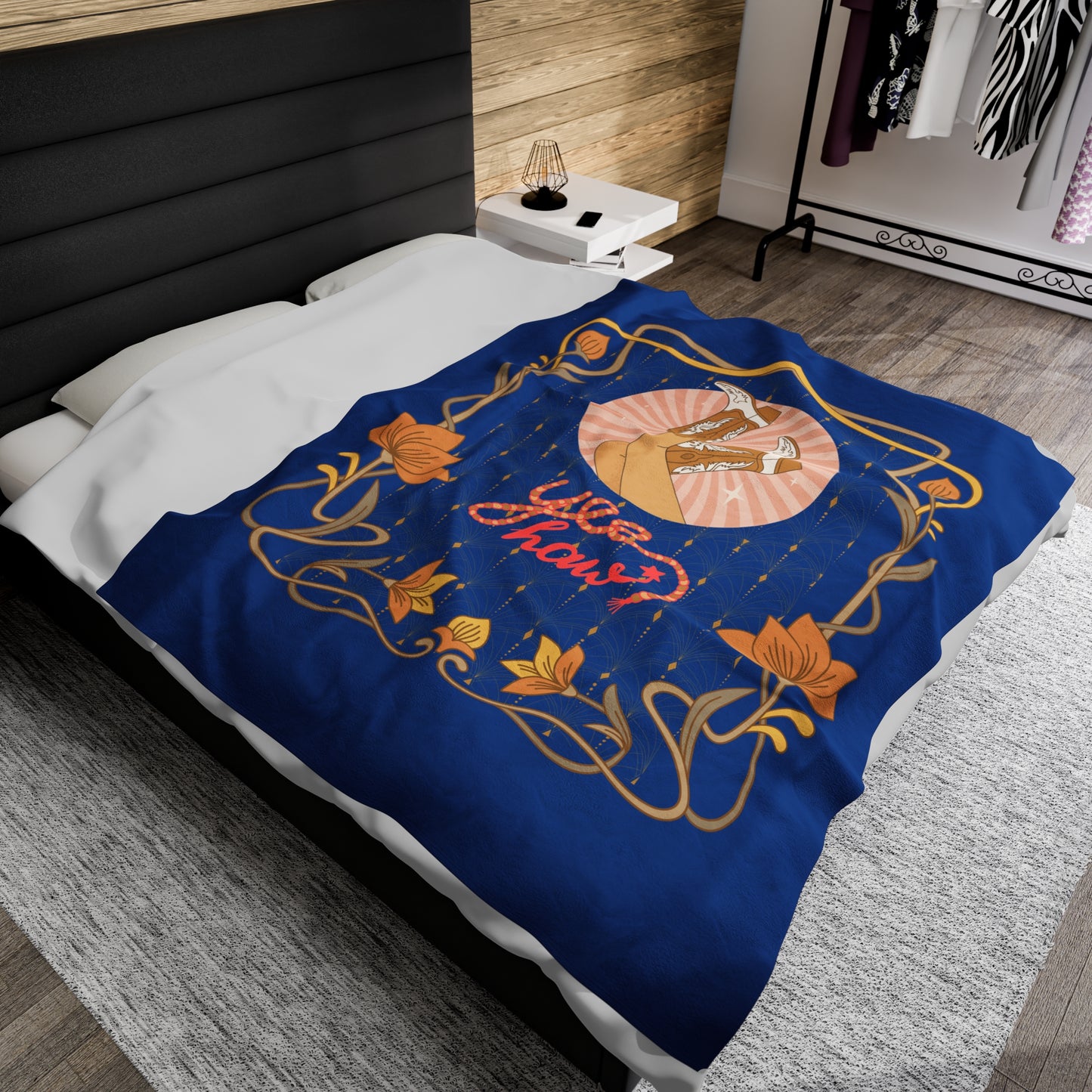 Yee Haw Velveteen Plush Blanket