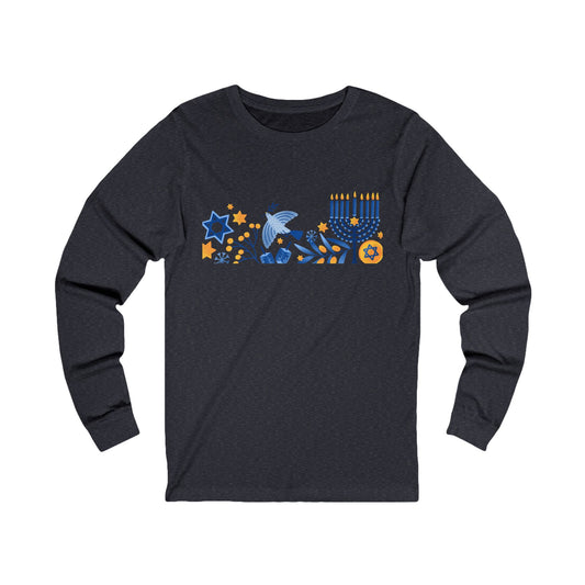 Celebrate Hanukkah Unisex Jersey Long Sleeve Tee