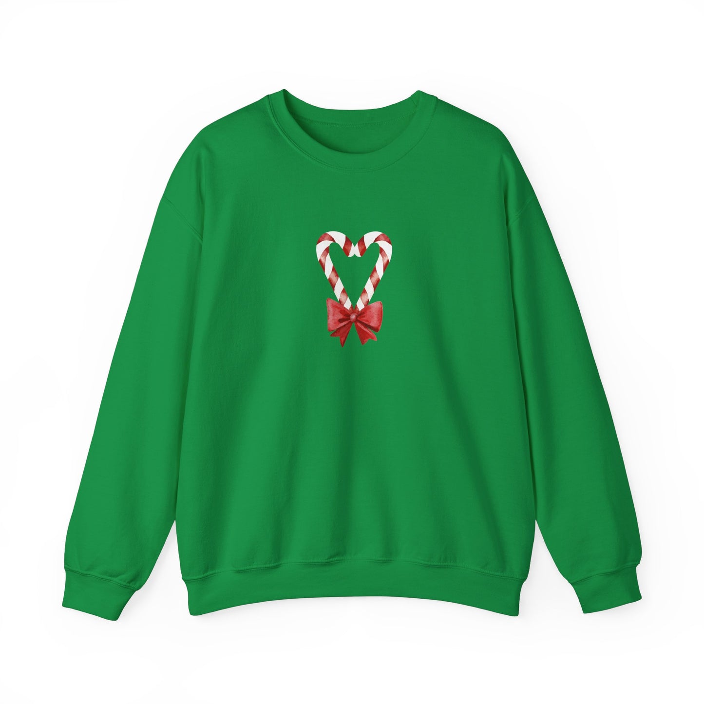 Candy Cane Heart Christmas Unisex Heavy Blend™ Crewneck Sweatshirt