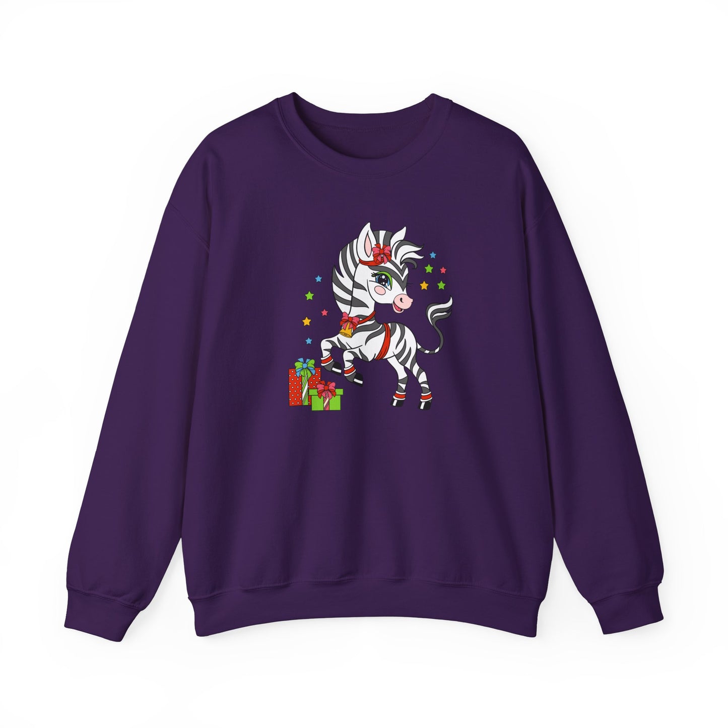 Zebra Christmas Unisex Heavy Blend™ Crewneck Sweatshirt