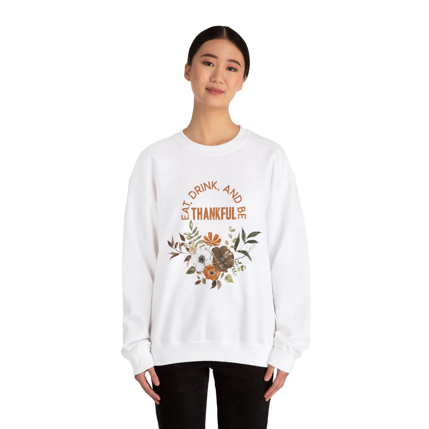 Eat Drink Thankful Unisex Heavy Blend™ Crewneck Sweatshirt