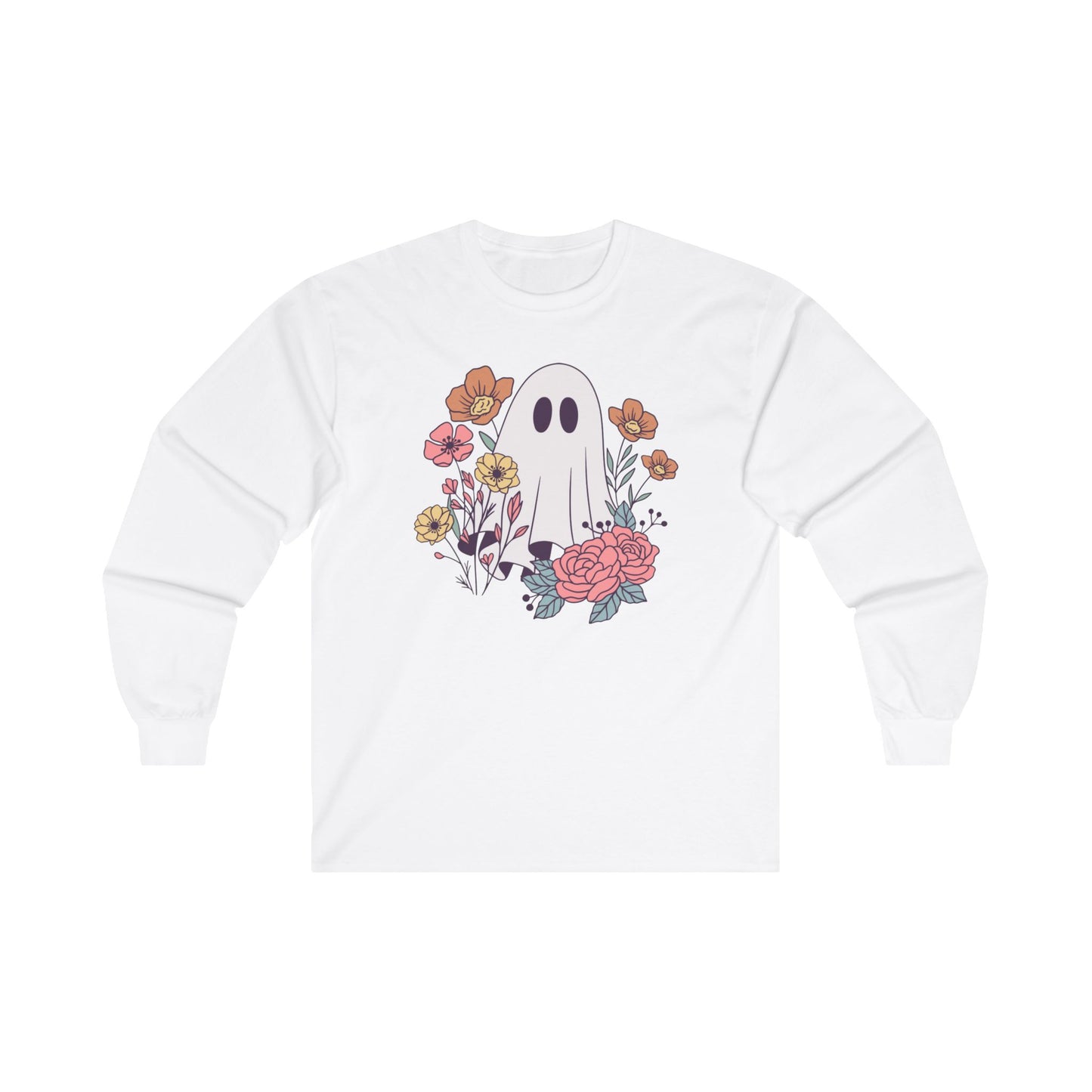 Boo Flowers Retro Unisex Ultra Cotton Long Sleeve Tee