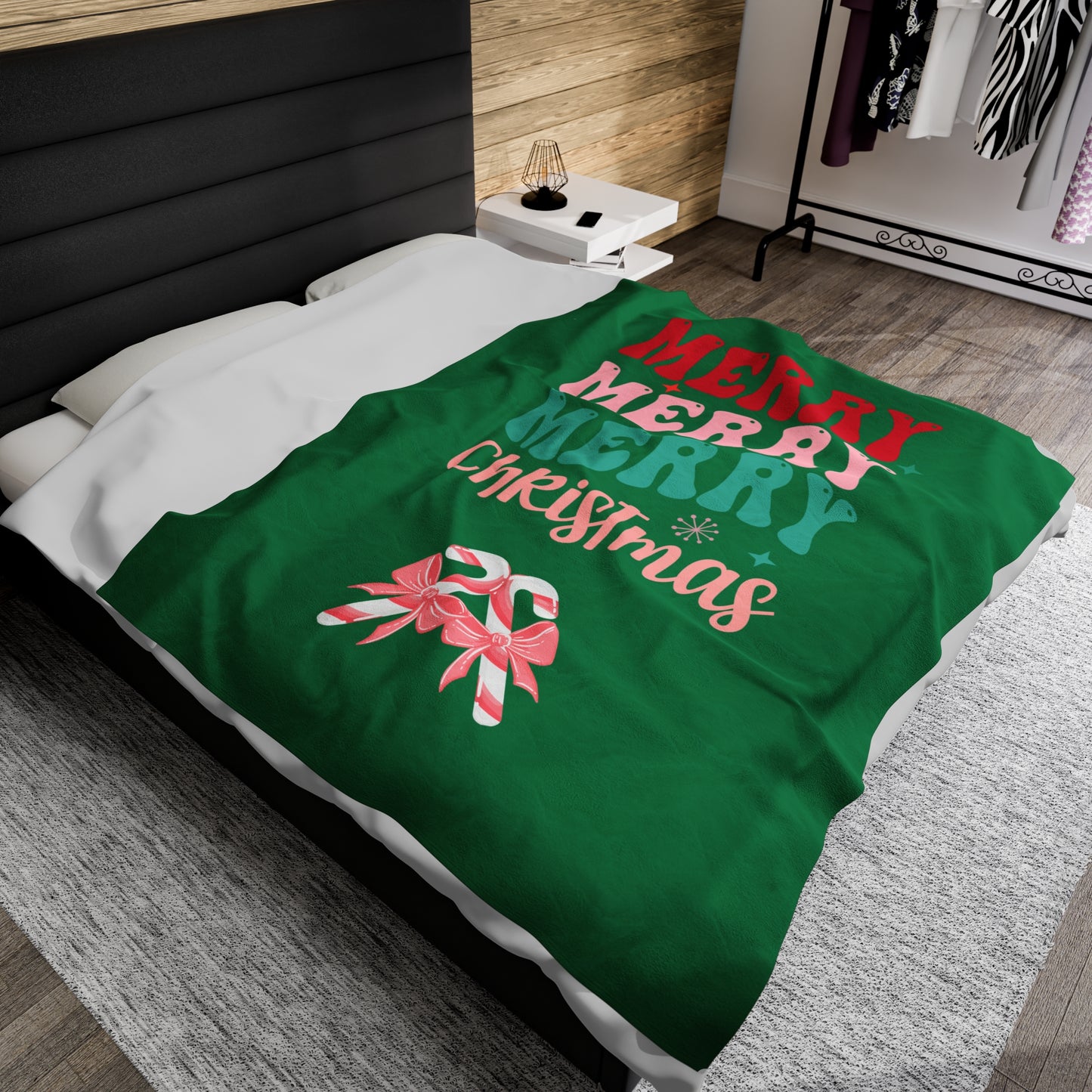 Merry Merry Velveteen Plush Blanket