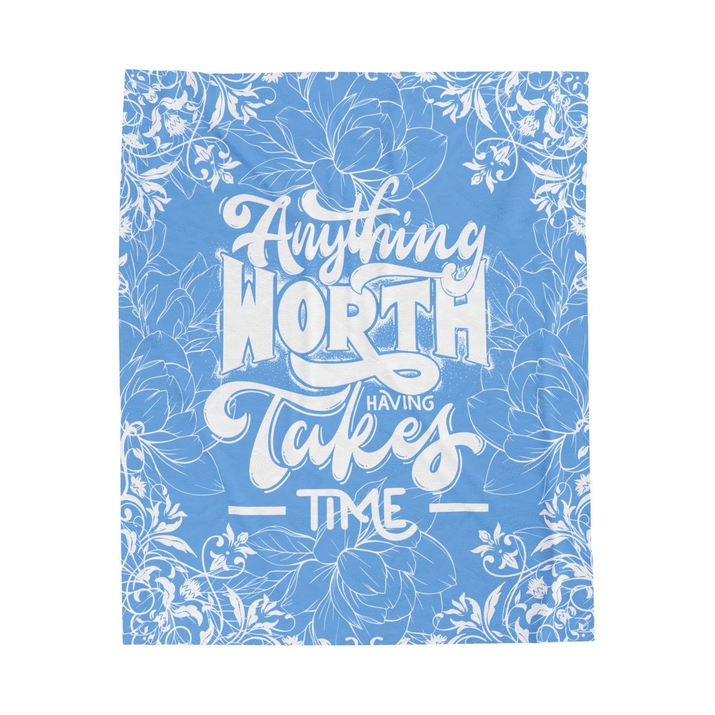 Takes Time Mental Illness Velveteen Plush Blanket