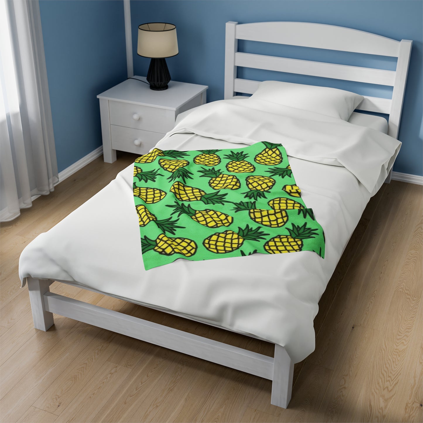 Pineapples! Velveteen Plush Blanket