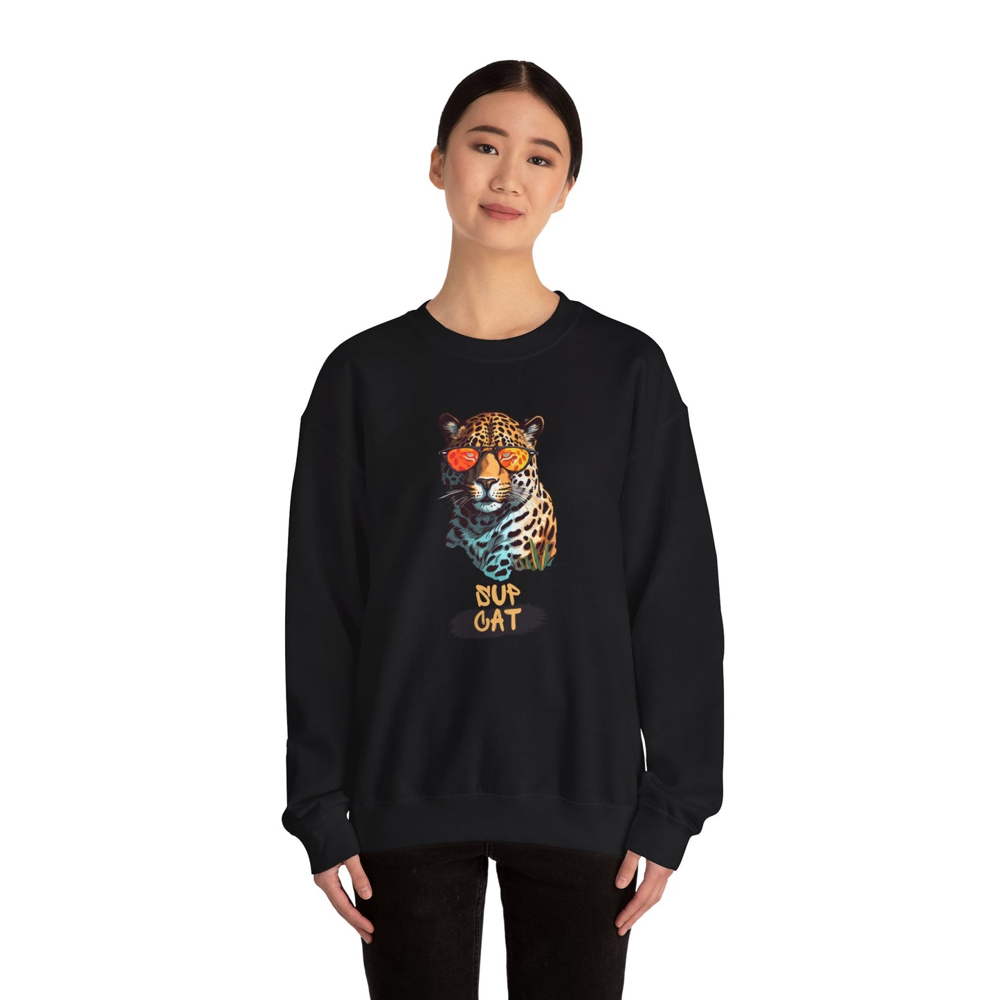 Sup Cat Unisex Heavy Blend™ Crewneck Sweatshirt