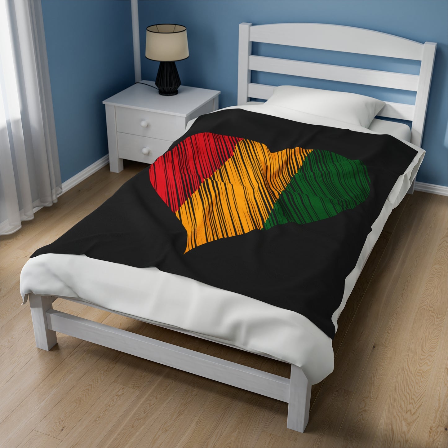 Rasta Love Velveteen Plush Blanket