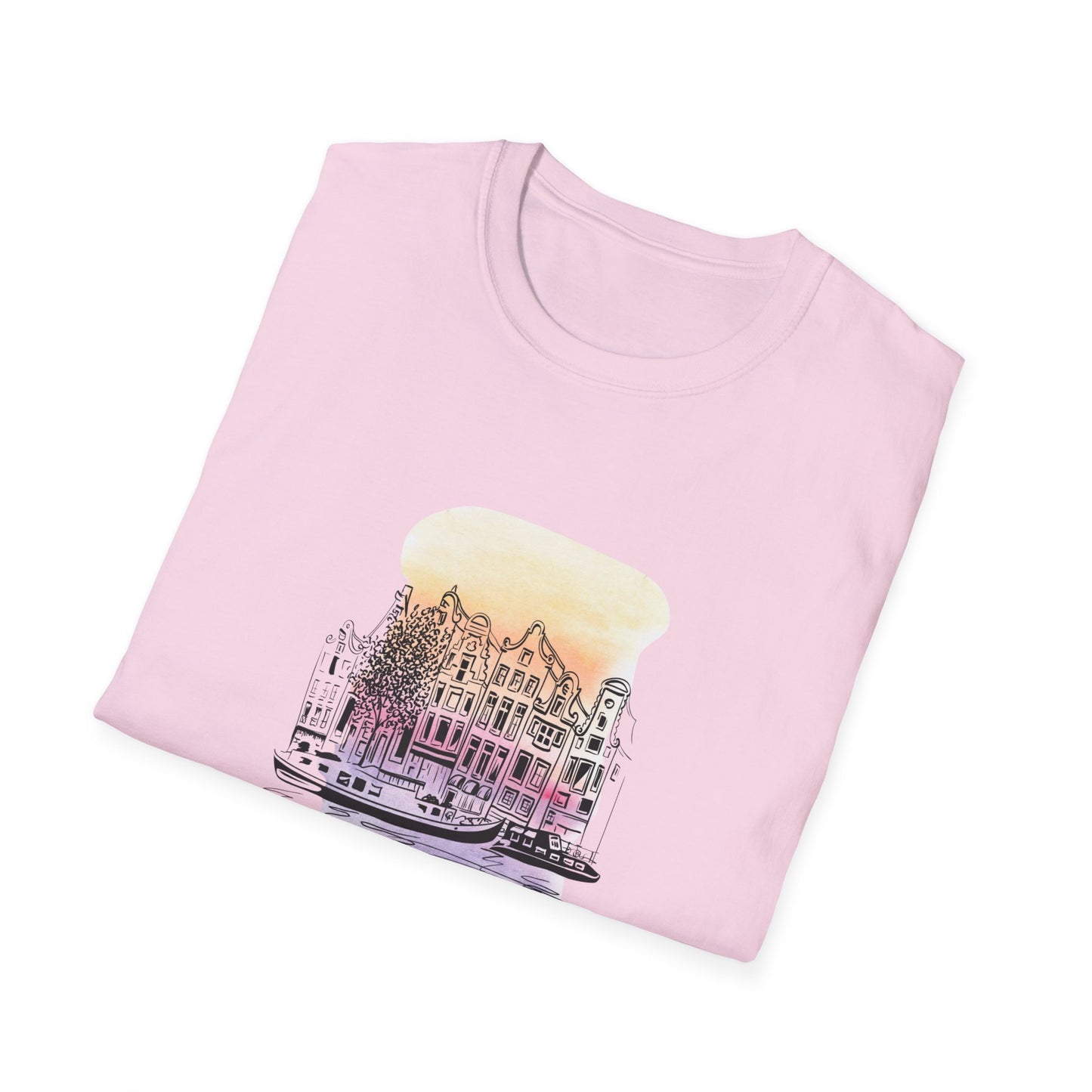 Watercolor Amsterdam Unisex Softstyle T-Shirt