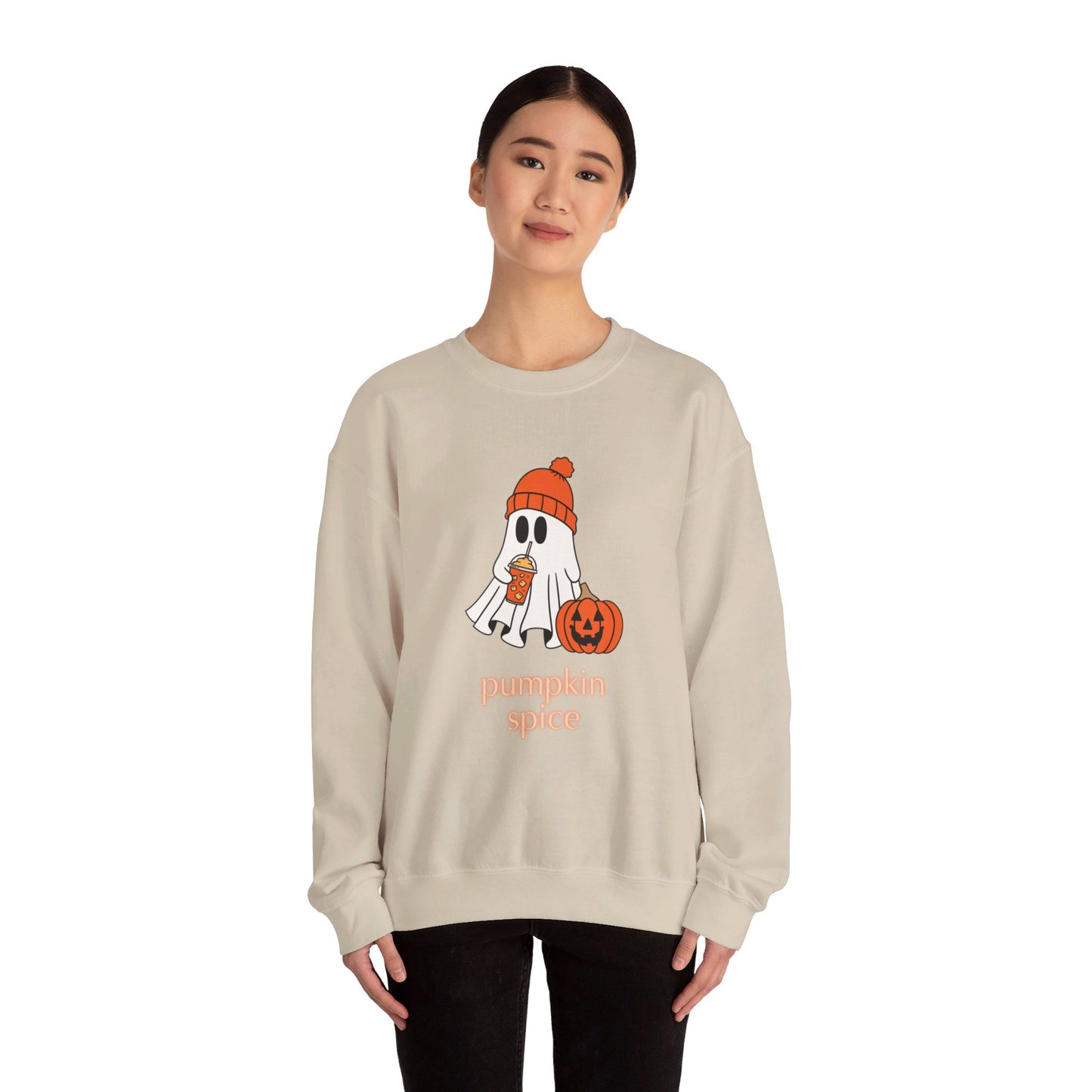 Pumpkin Spice Ghost Unisex Heavy Blend™ Crewneck Sweatshirt