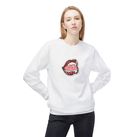 Stone Cold Bite Unisex Midweight Softstyle Fleece Crewneck Sweatshirt