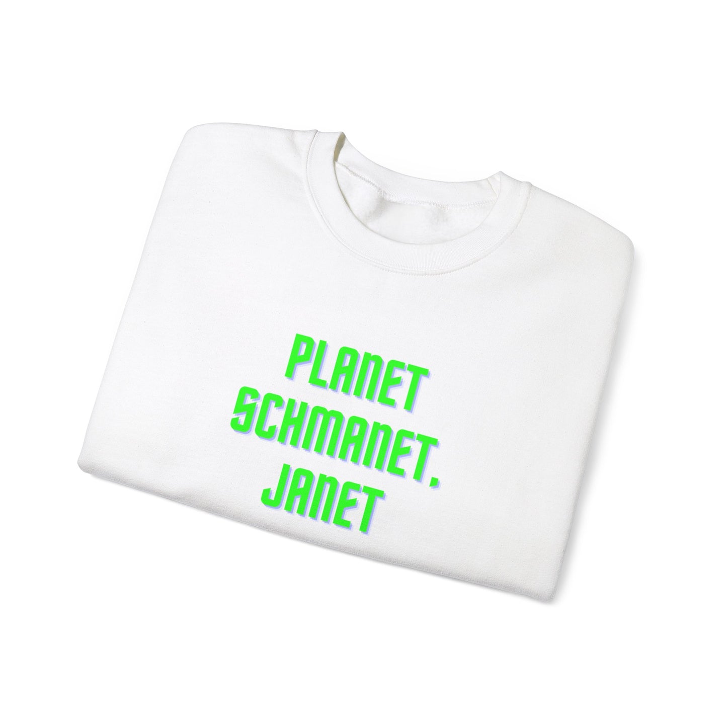 Planet Schmanet Janet Unisex Heavy Blend™ Crewneck Sweatshirt