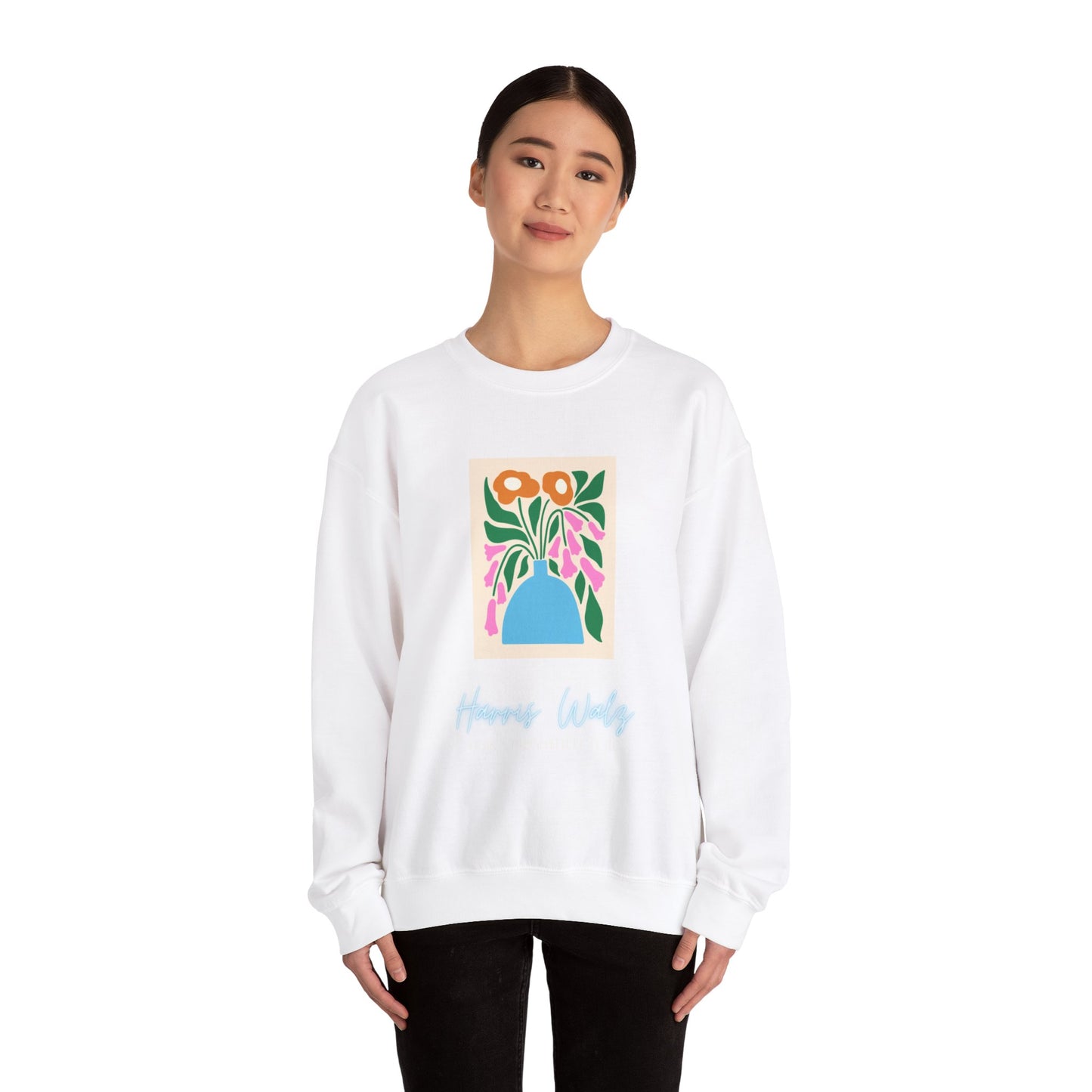 Retro Harris Walz Unisex Heavy Blend™ Crewneck Sweatshirt