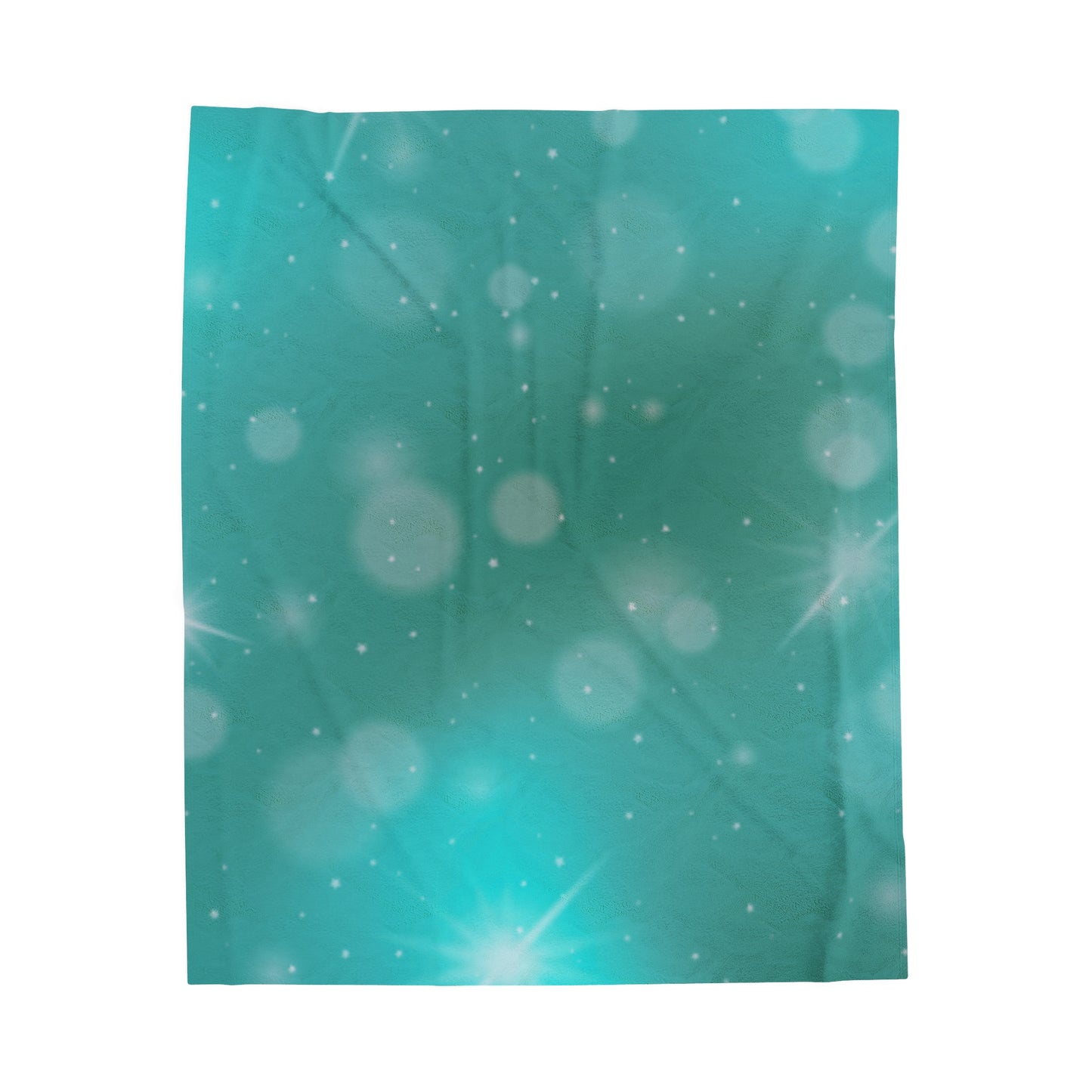 Turquoise Glimmer Velveteen Plush Blanket