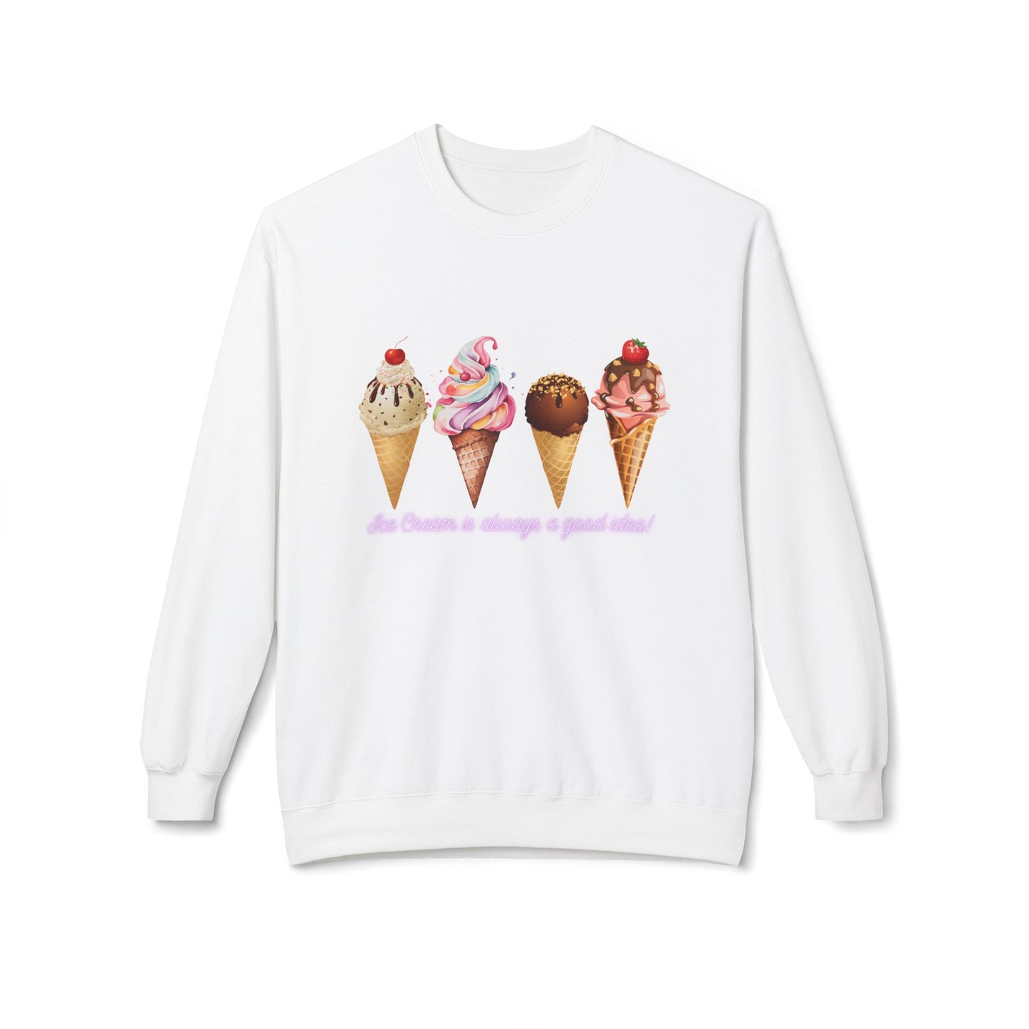 Ice Cream Unisex Midweight Softstyle Fleece Crewneck Sweatshirt