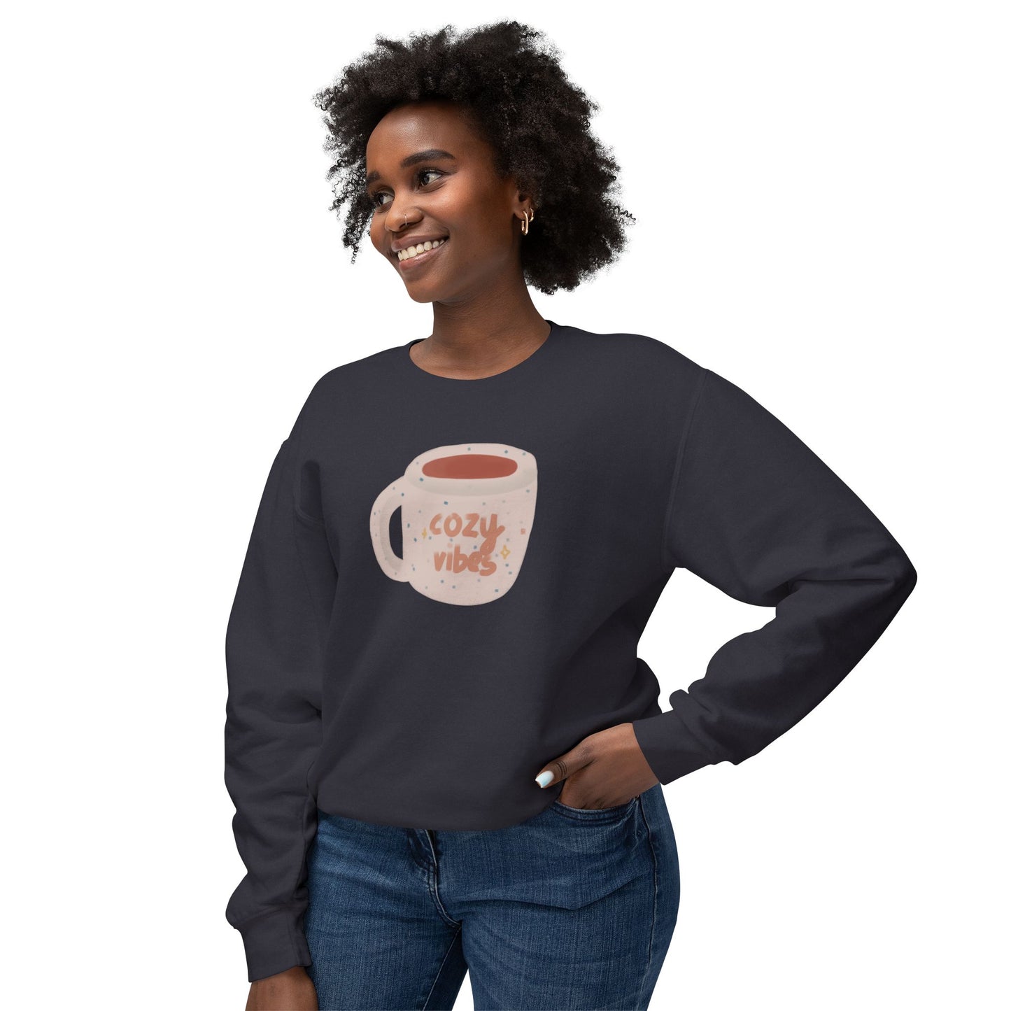 Cozy Vibes Unisex Lightweight Crewneck Sweatshirt