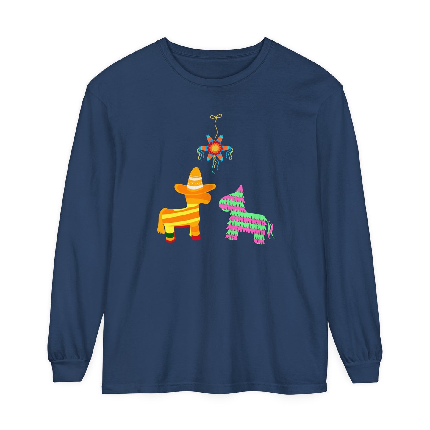 Piñata Donkeys Unisex Garment-dyed Long Sleeve T-Shirt