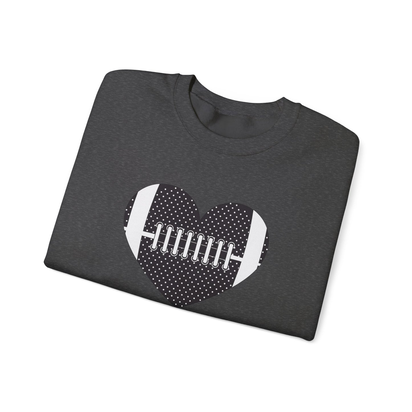 Football Heart Unisex Heavy Blend™ Crewneck Sweatshirt