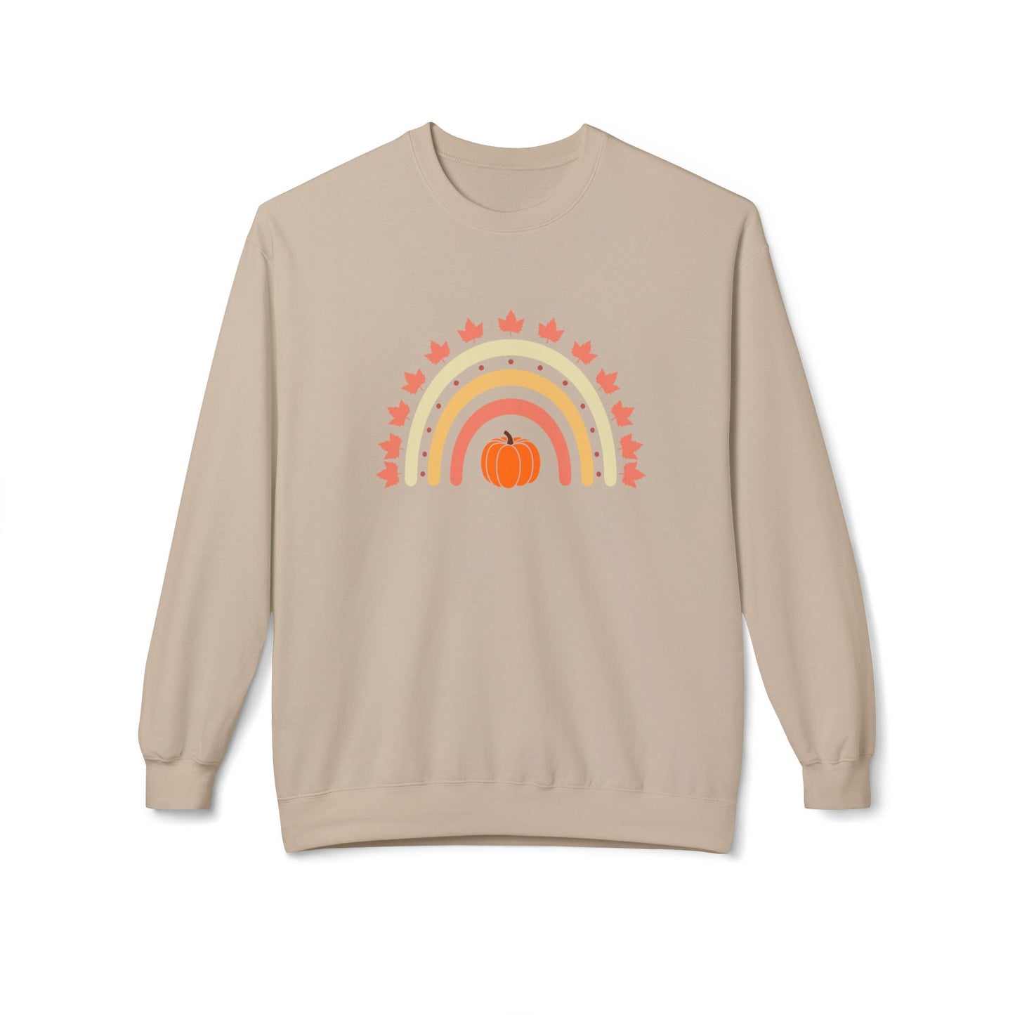 Rainbow Thanksgiving Unisex Midweight Softstyle Fleece Crewneck Sweatshirt