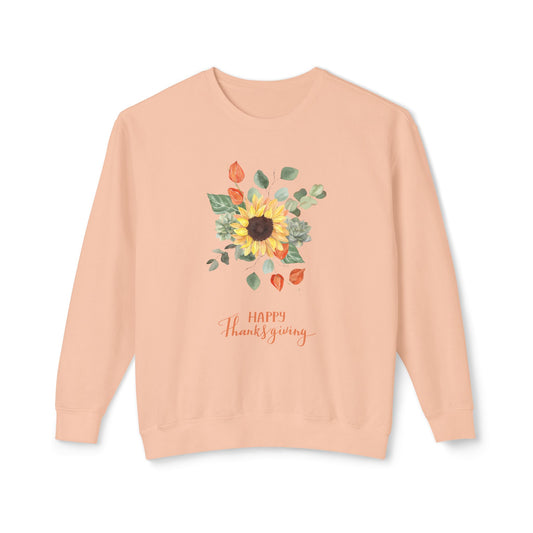 Floral TG Unisex Lightweight Crewneck Sweatshirt