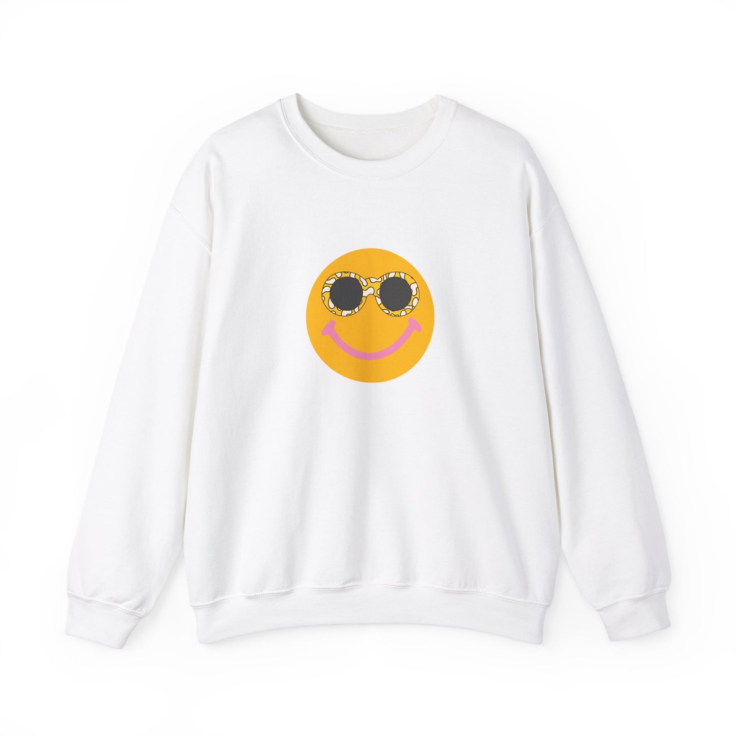 Hippy Happy Face Unisex Heavy Blend™ Crewneck Sweatshirt