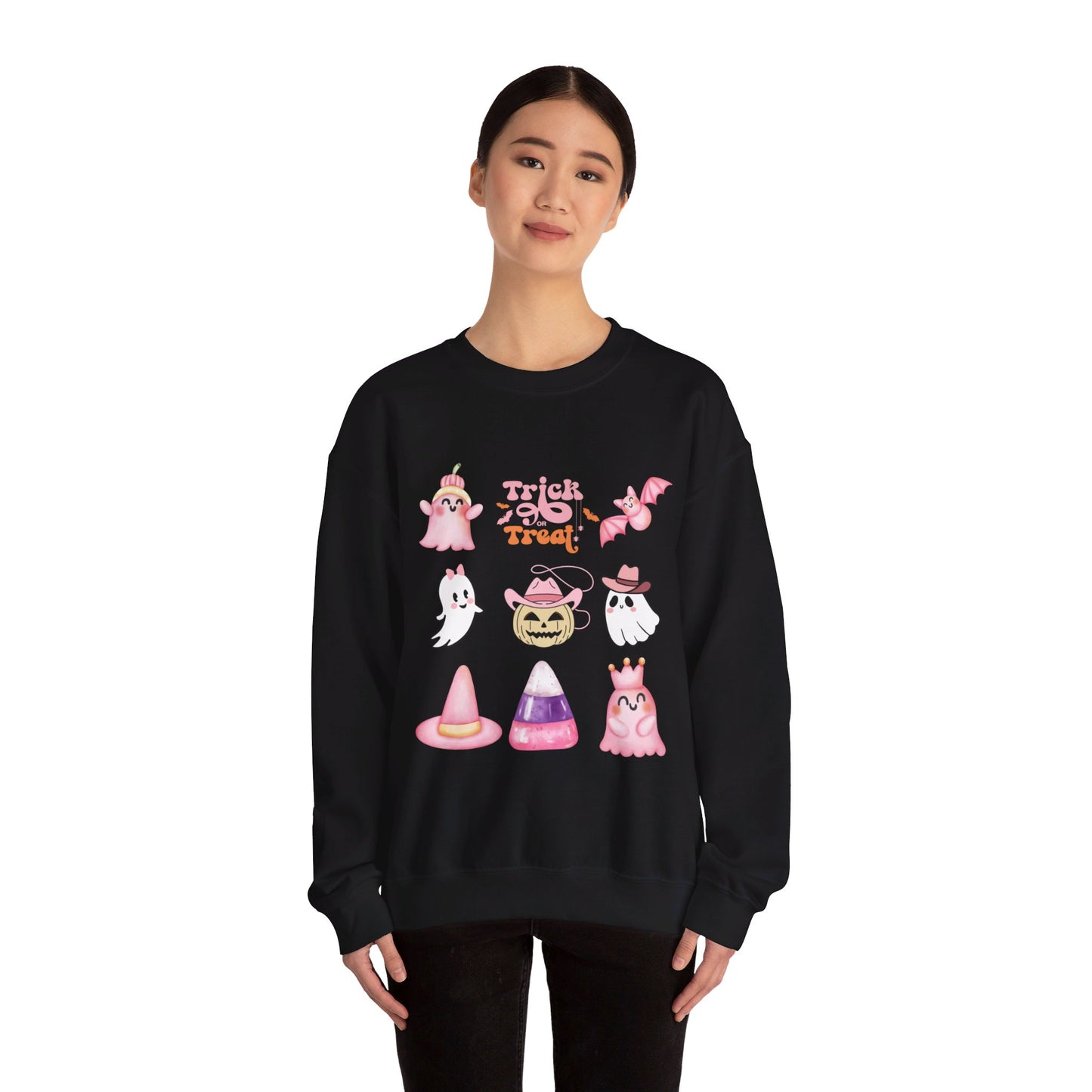 Trick or Treat Friends Unisex Heavy Blend™ Crewneck Sweatshirt