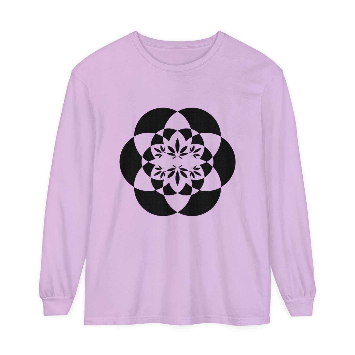 Flower for Life Unisex Garment-dyed Long Sleeve T-Shirt