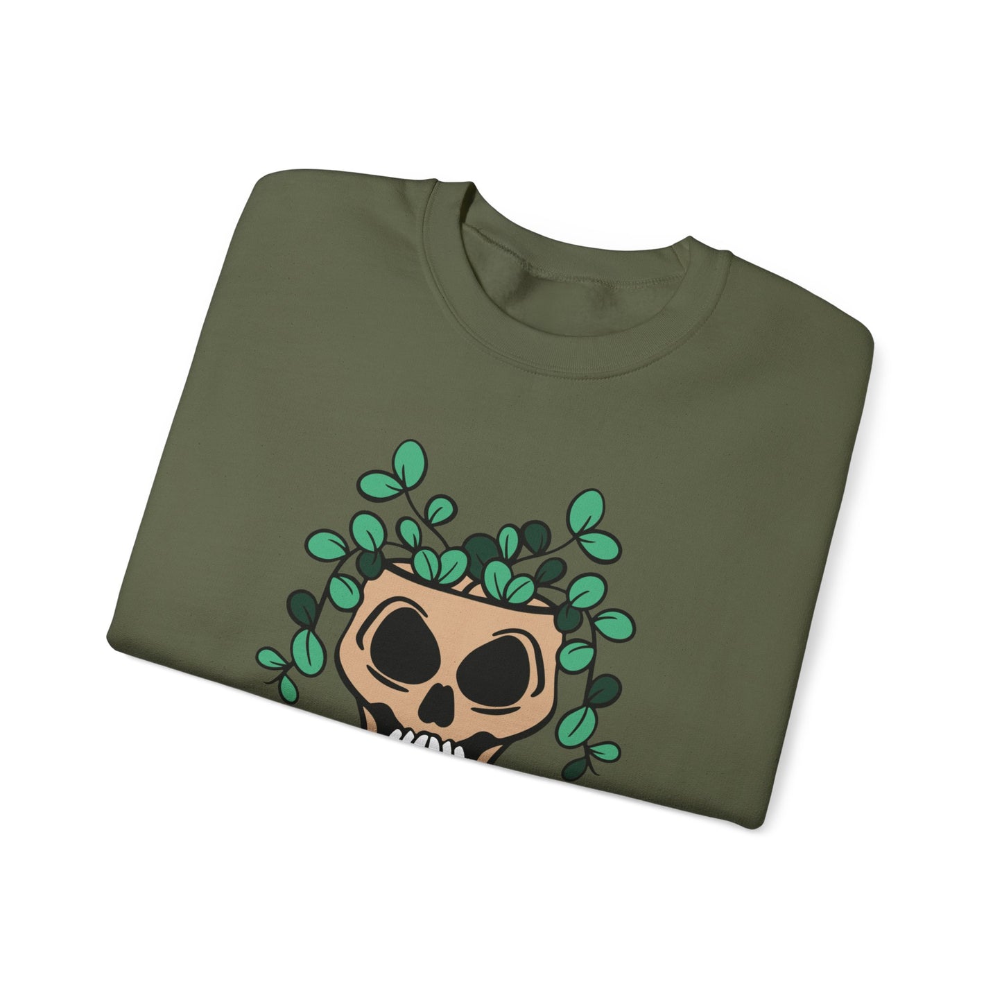 Crazy Plant Lady Skull Unisex Heavy Blend™ Crewneck Sweatshirt