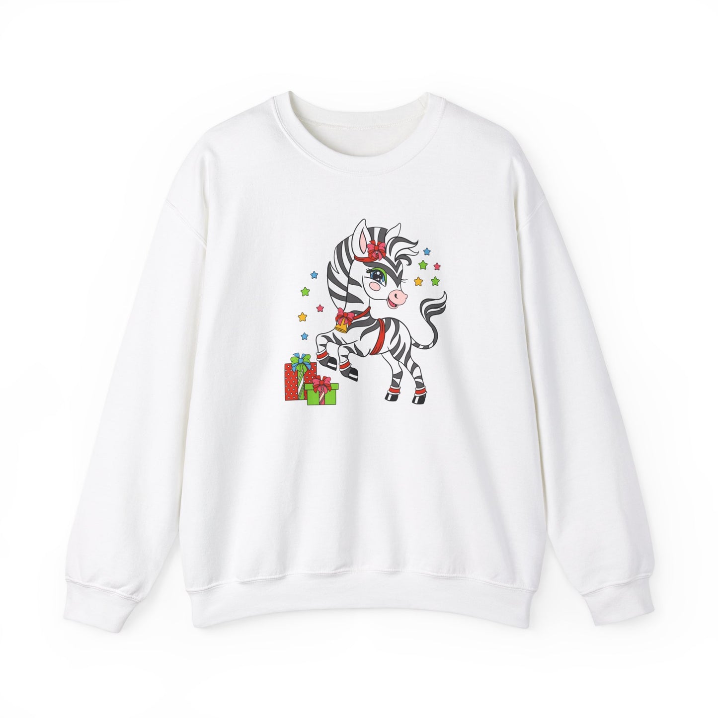 Zebra Christmas Unisex Heavy Blend™ Crewneck Sweatshirt