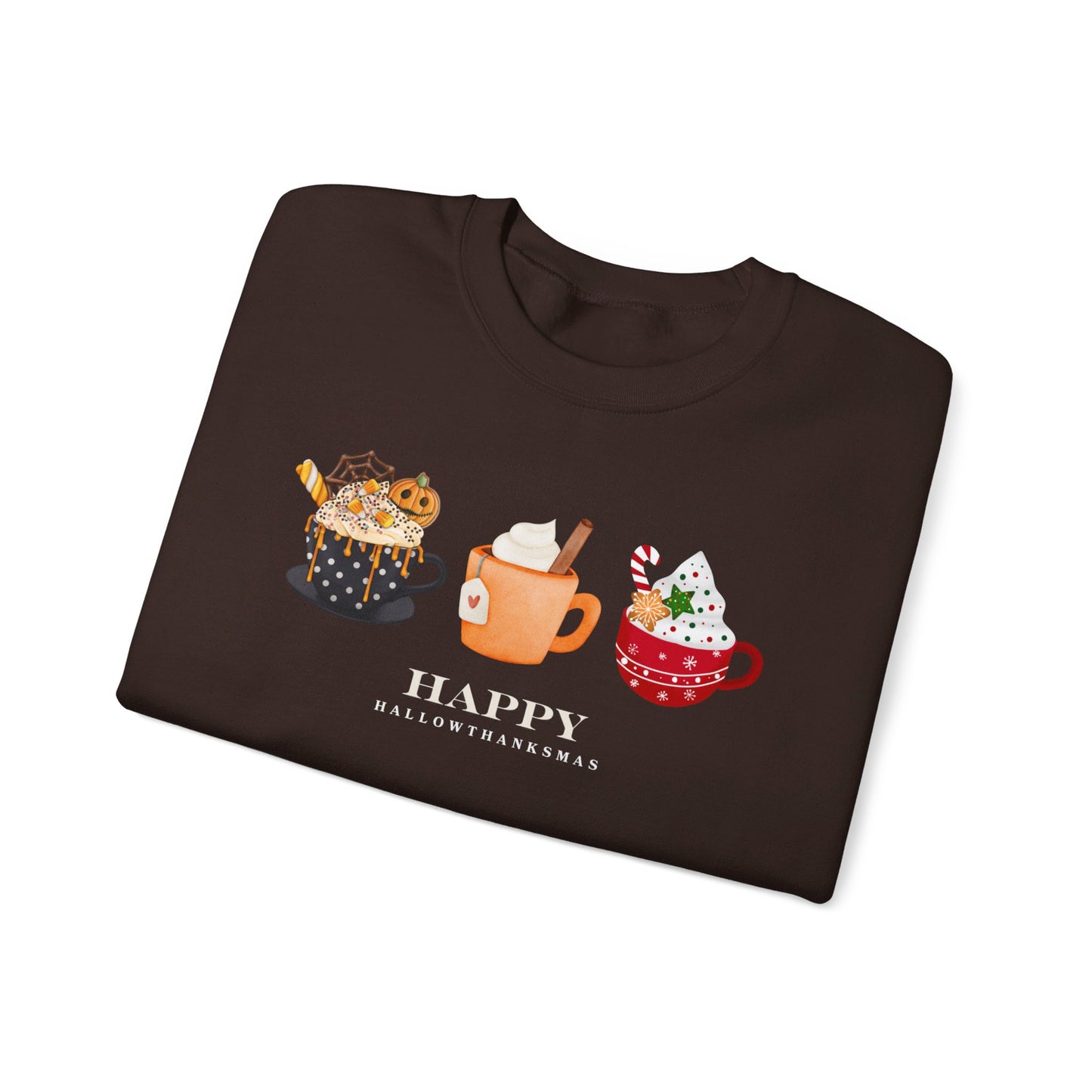 Hallowthanksmas Coffee Unisex Heavy Blend™ Crewneck Sweatshirt