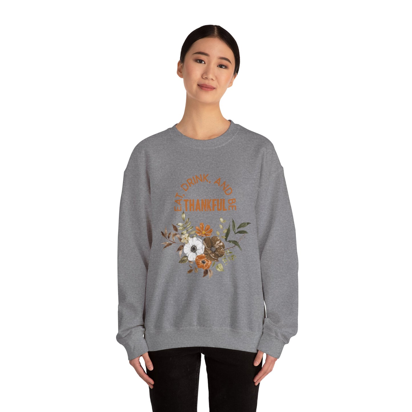 Eat Drink Thankful Unisex Heavy Blend™ Crewneck Sweatshirt