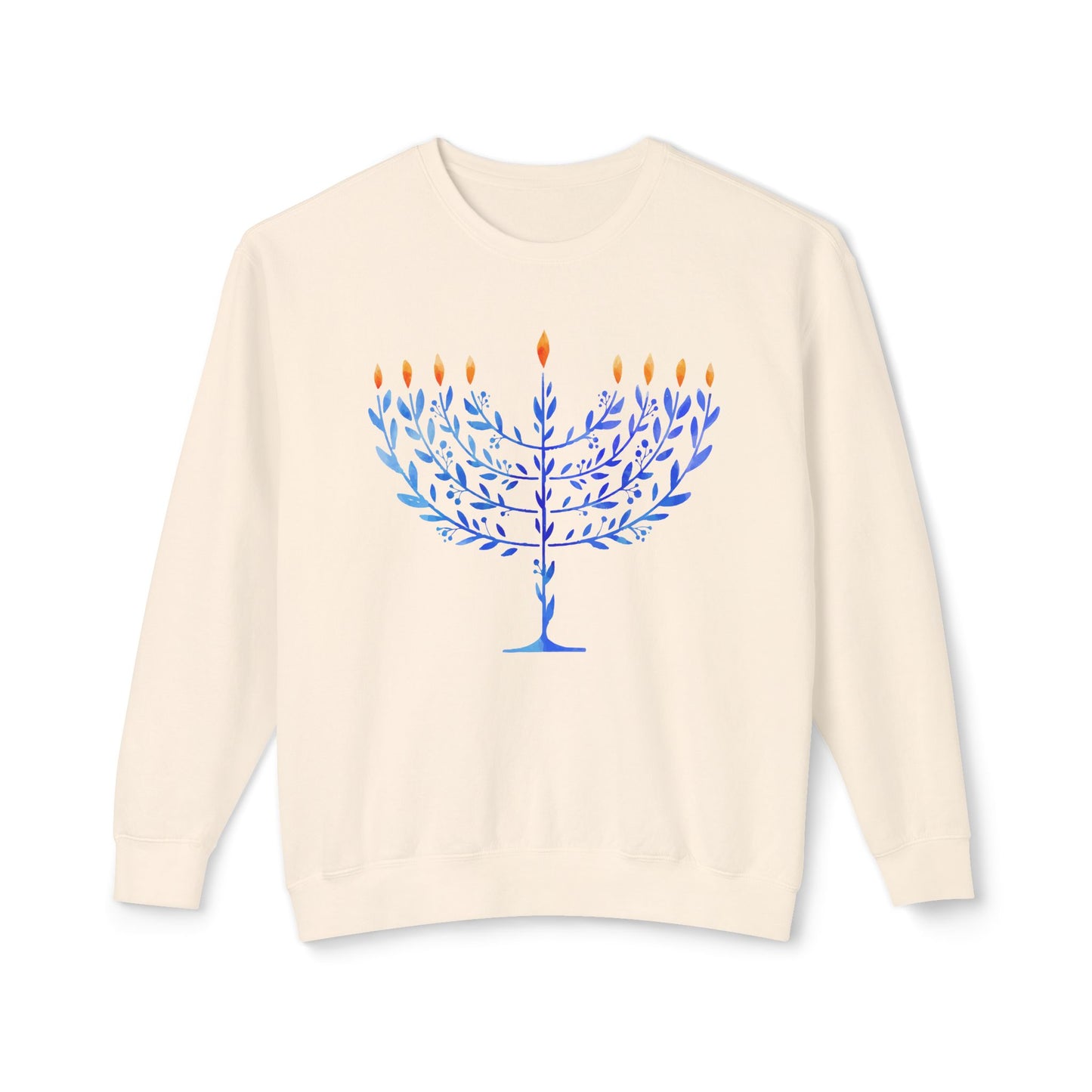 Leaf Blue Unisex Lightweight Crewneck Sweatshirt