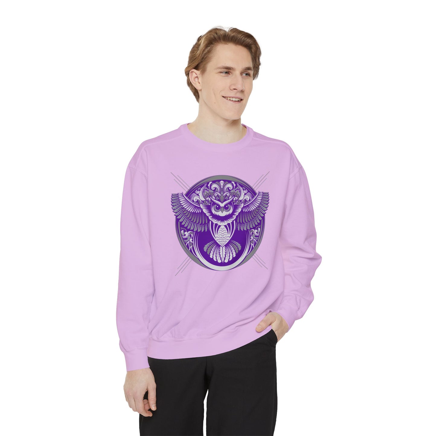 Rising Owl Unisex Garment-Dyed Sweatshirt