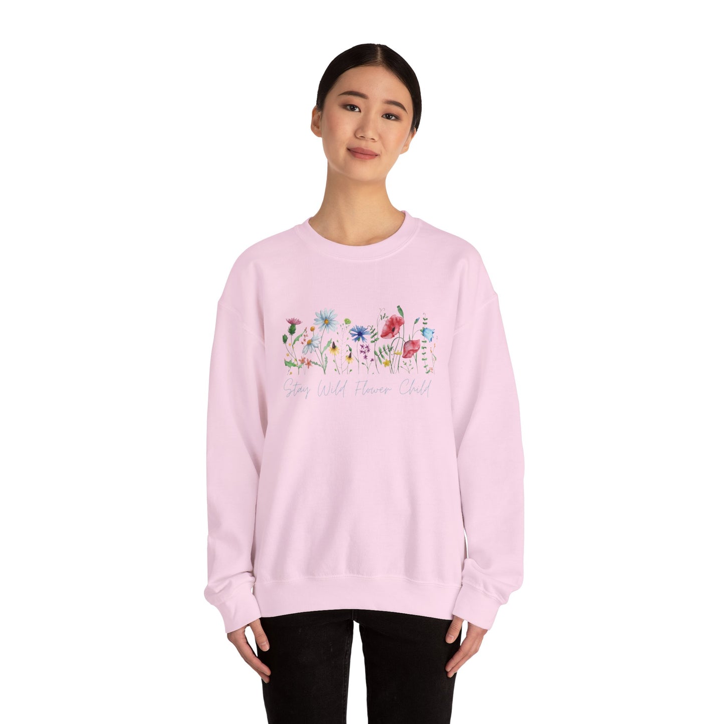 Stay Wild Flower Child II Unisex Heavy Blend™ Crewneck Sweatshirt