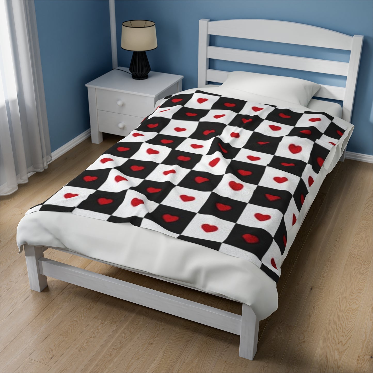 Checkmate Love Valentine Plush Blanket