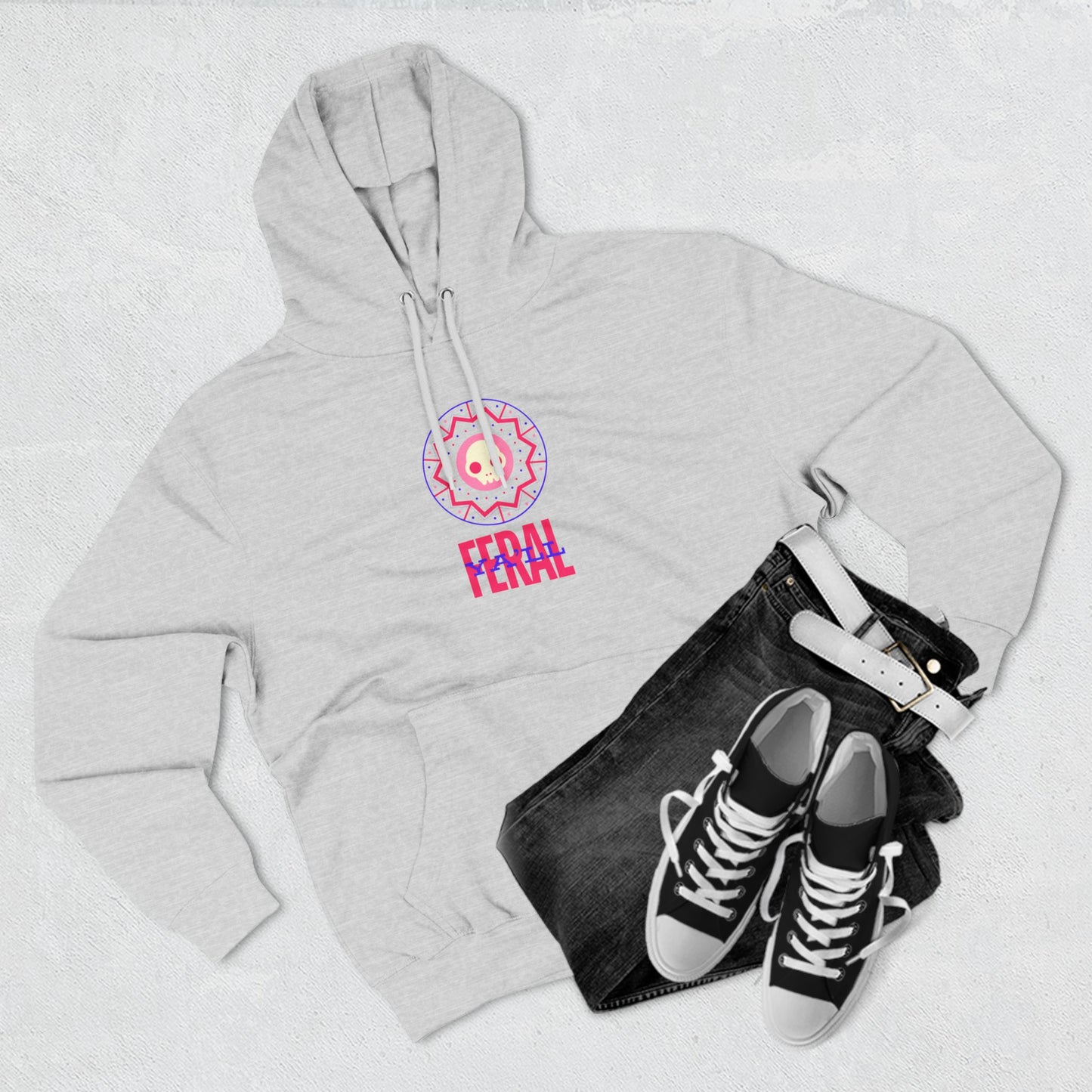 Feral Three-Panel Fleece Hoodie