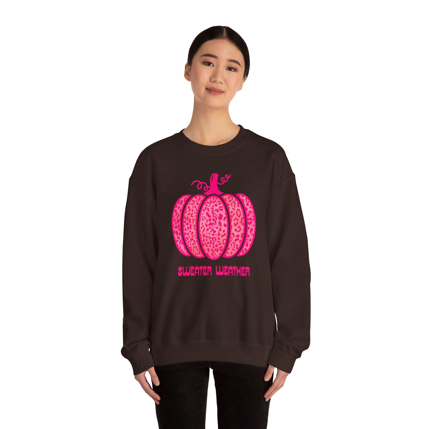 Pink Sweater Weather Unisex Heavy Blend™ Crewneck Sweatshirt