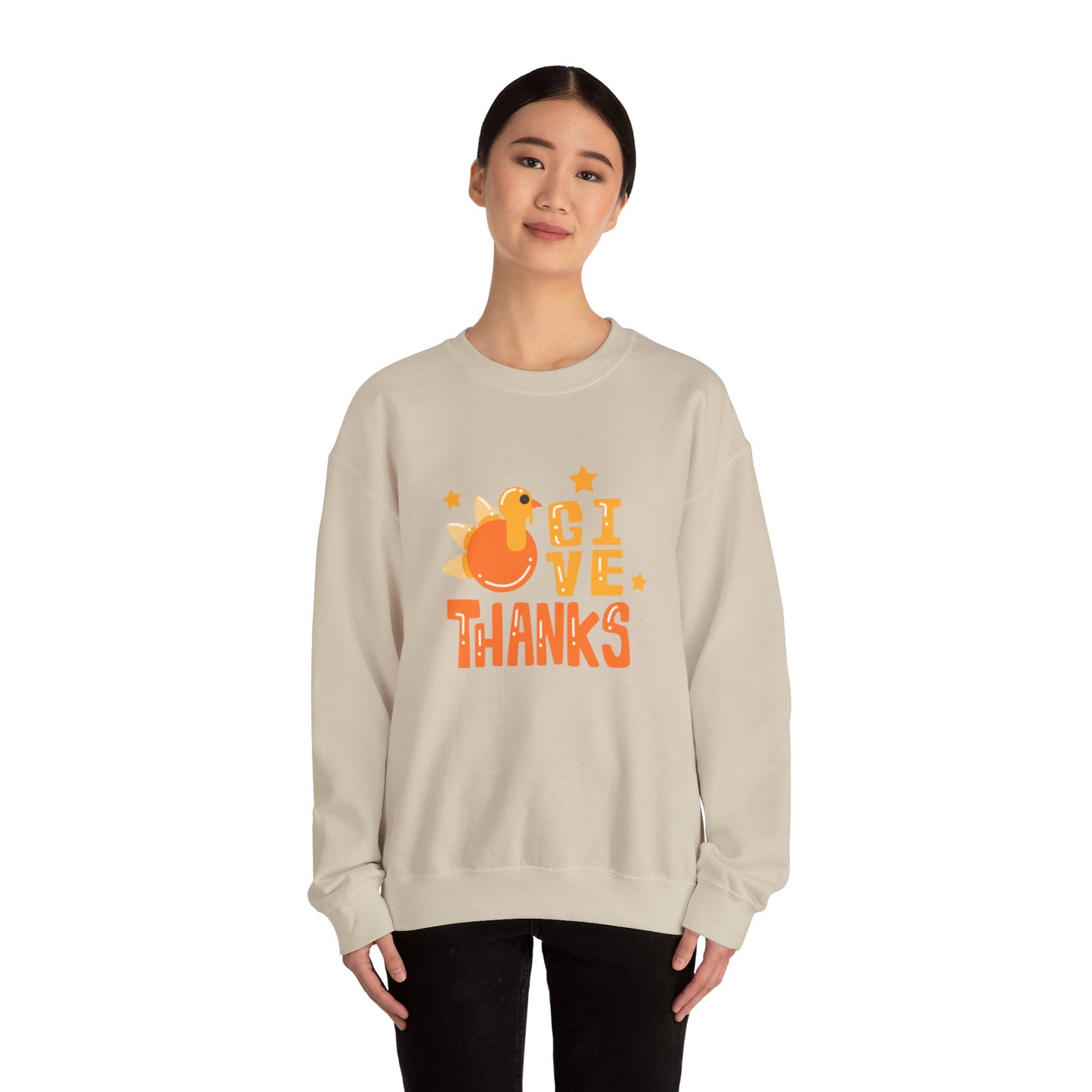 GIVE THANKS Unisex Heavy Blend™ Crewneck Sweatshirt