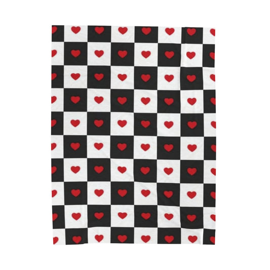 Checkmate Love Valentine Plush Blanket