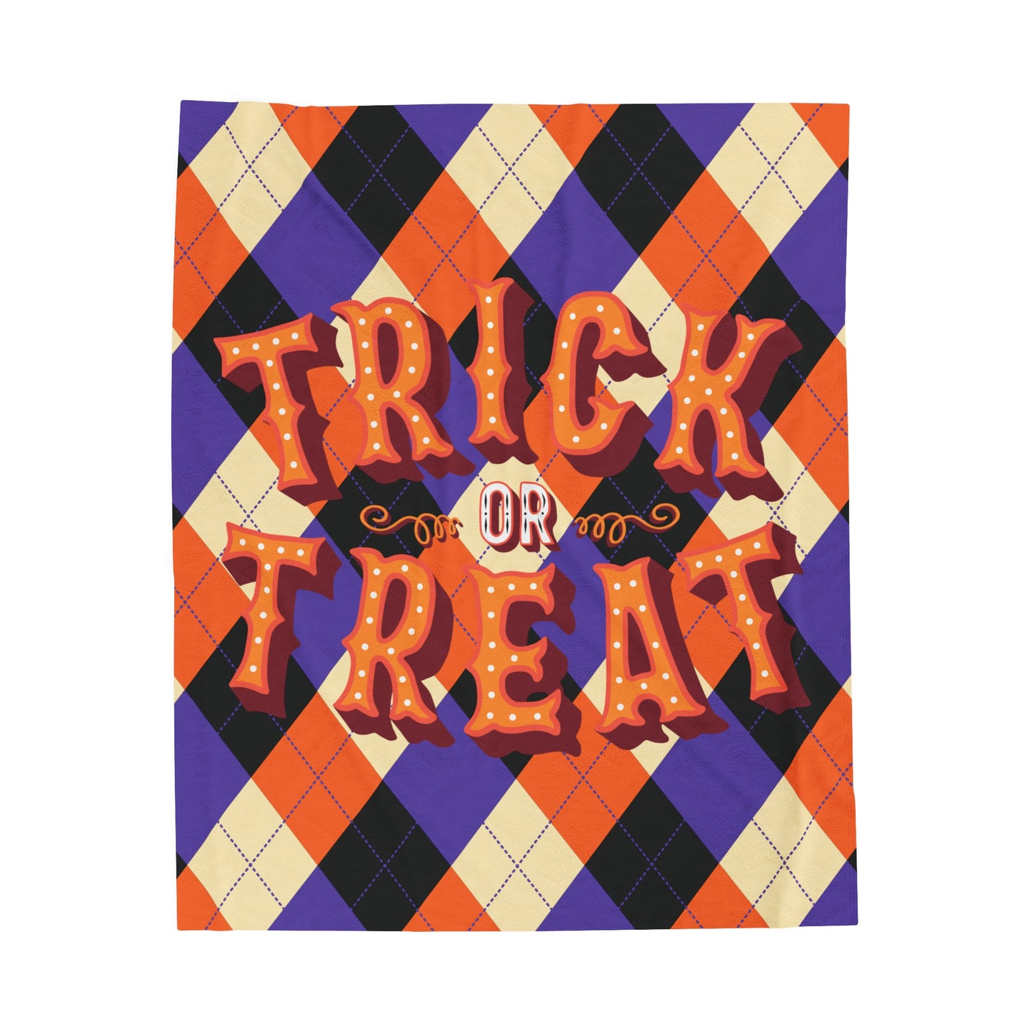 Trick or Treat Velveteen Plush Blanket