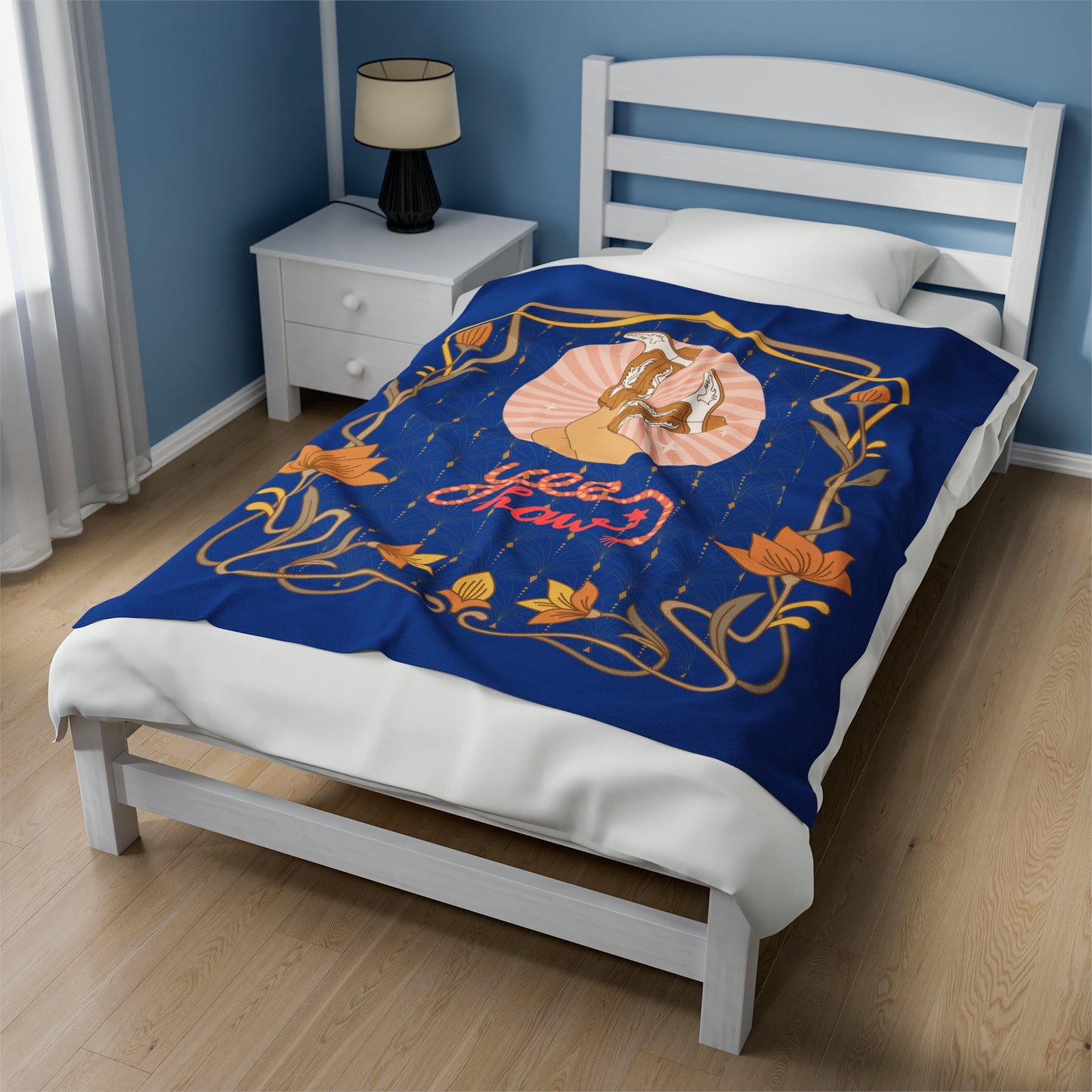 Yee Haw Velveteen Plush Blanket