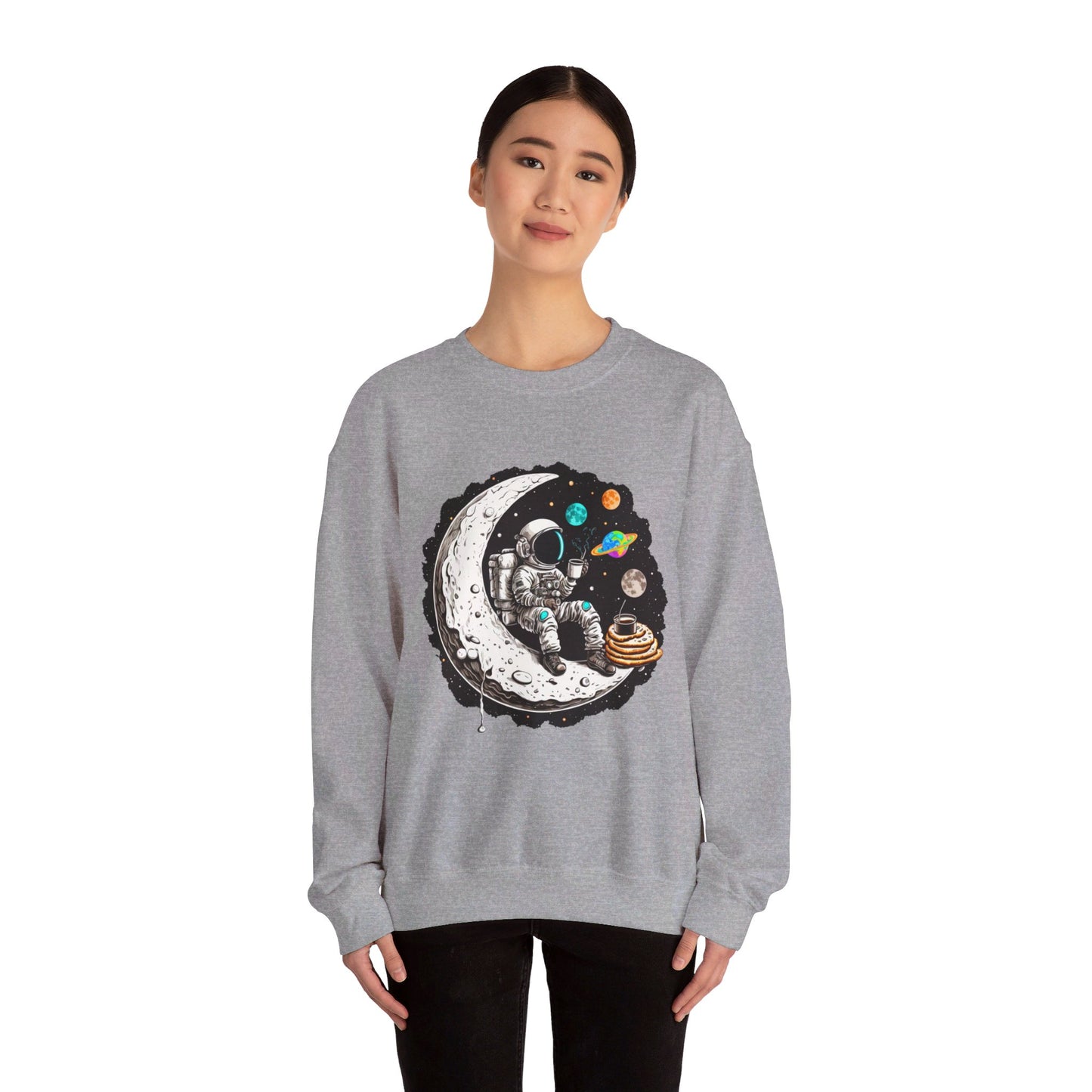 Waffles in Space Unisex Heavy Blend™ Crewneck Sweatshirt