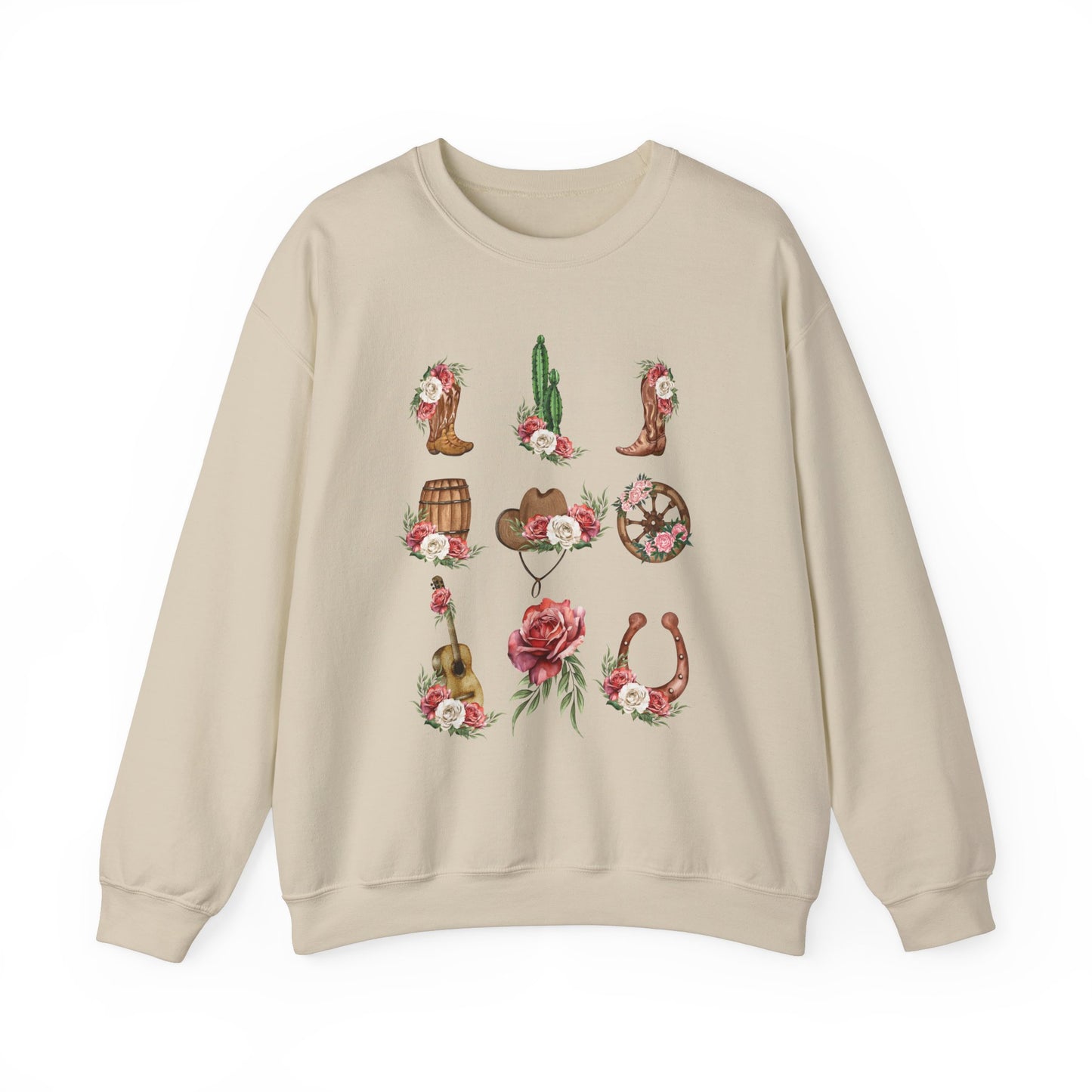 Wild West Floral Unisex Heavy Blend™ Crewneck Sweatshirt